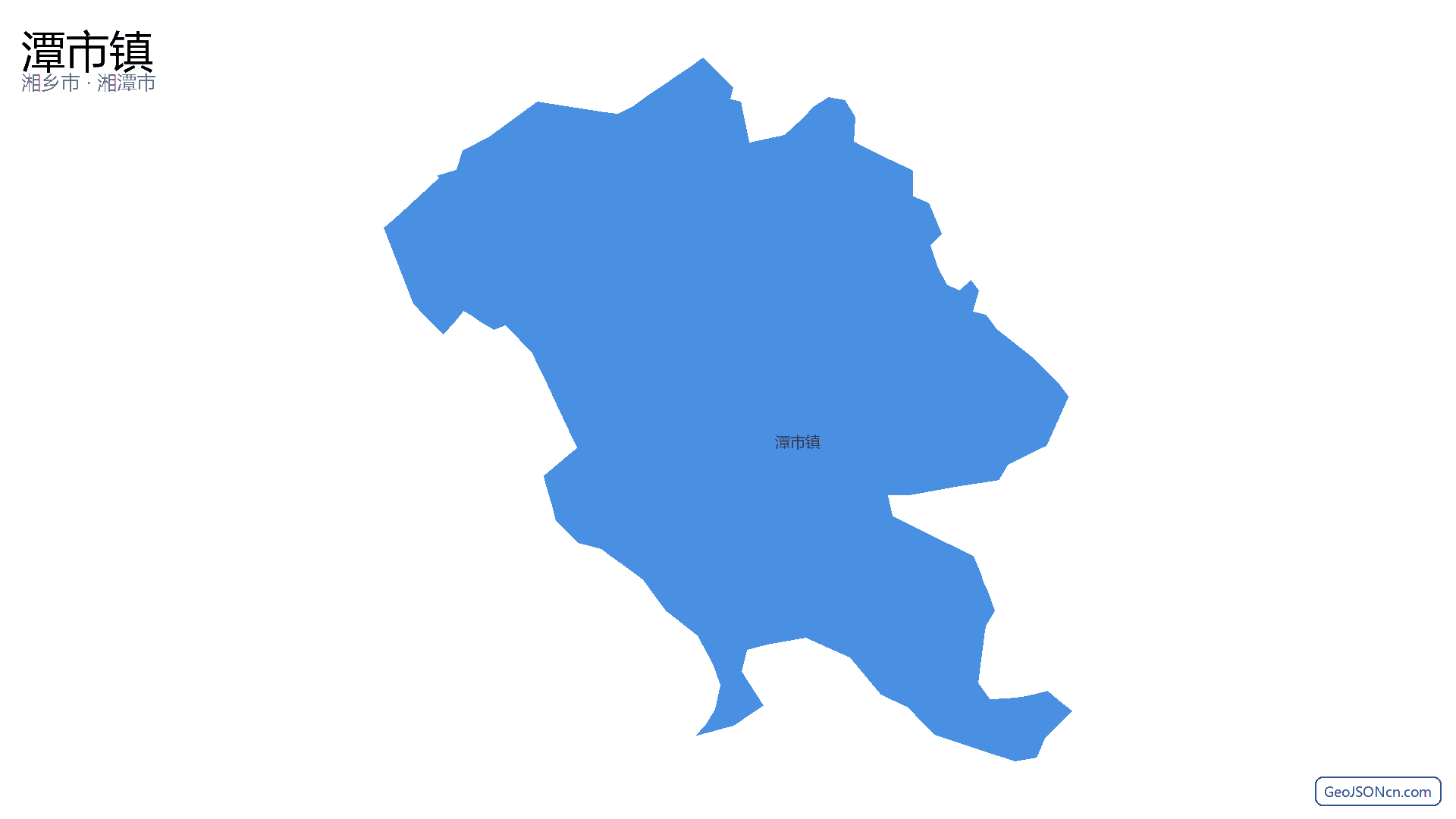 潭市镇行政区划边界地图(湘乡市·湘潭市),提供GeoJSON、SHP矢量边界数据下载及高清地图大图(PNG/JPG) - GeoJSONcn.com