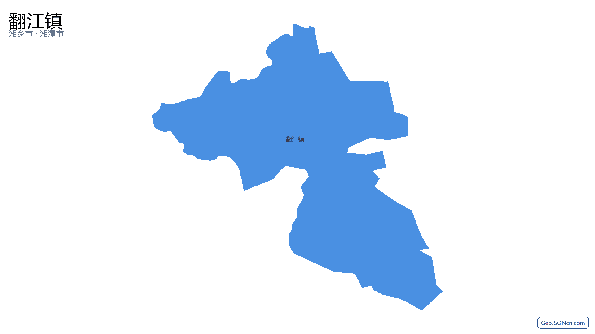 翻江镇行政区划边界地图（湘乡市·湘潭市）,提供GeoJSON、SHP矢量边界数据下载及高清地图大图(PNG/JPG) - GeoJSONcn.com