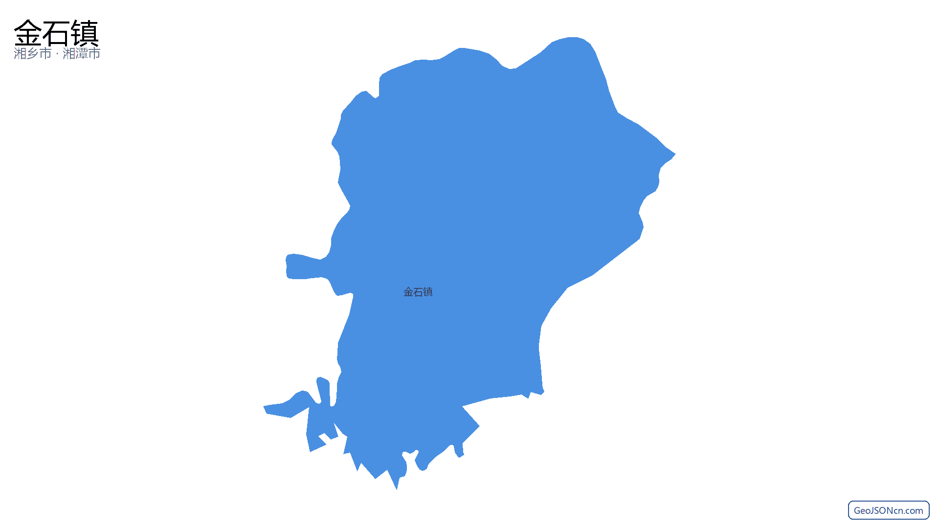 金石镇行政区划边界地图（湘乡市·湘潭市）,提供GeoJSON、SHP矢量边界数据下载及高清地图大图(PNG/JPG) - GeoJSONcn.com