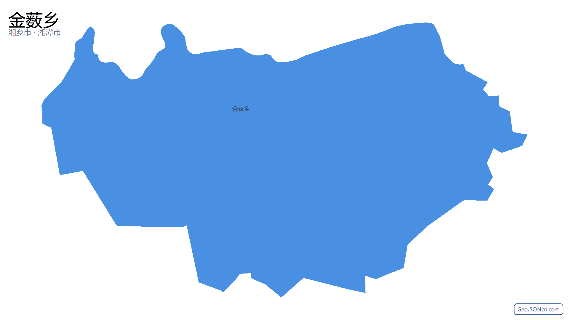 金薮乡行政区划边界地图(湘乡市·湘潭市),提供GeoJSON、SHP矢量边界数据下载及高清地图大图(PNG/JPG) - GeoJSONcn.com