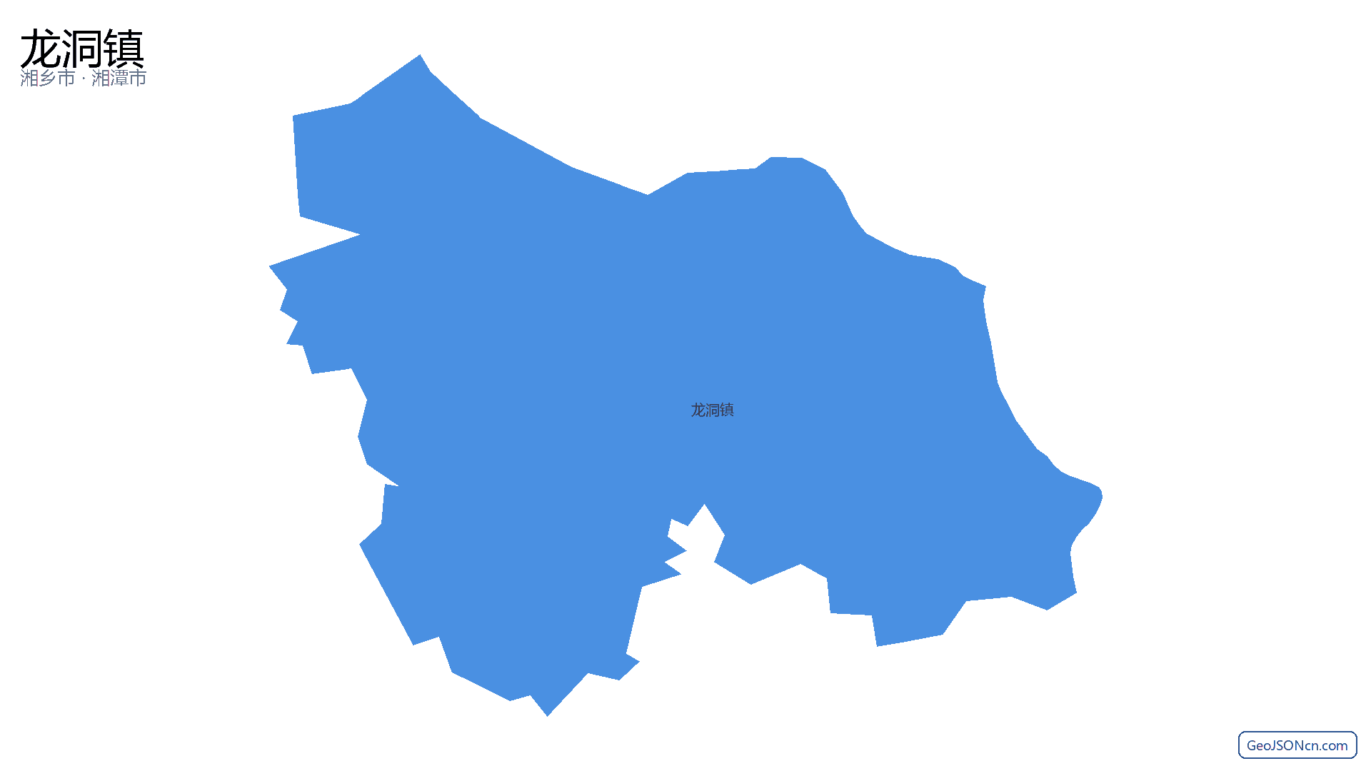 龙洞镇行政区划边界地图(湘乡市·湘潭市),提供GeoJSON、SHP矢量边界数据下载及高清地图大图(PNG/JPG) - GeoJSONcn.com