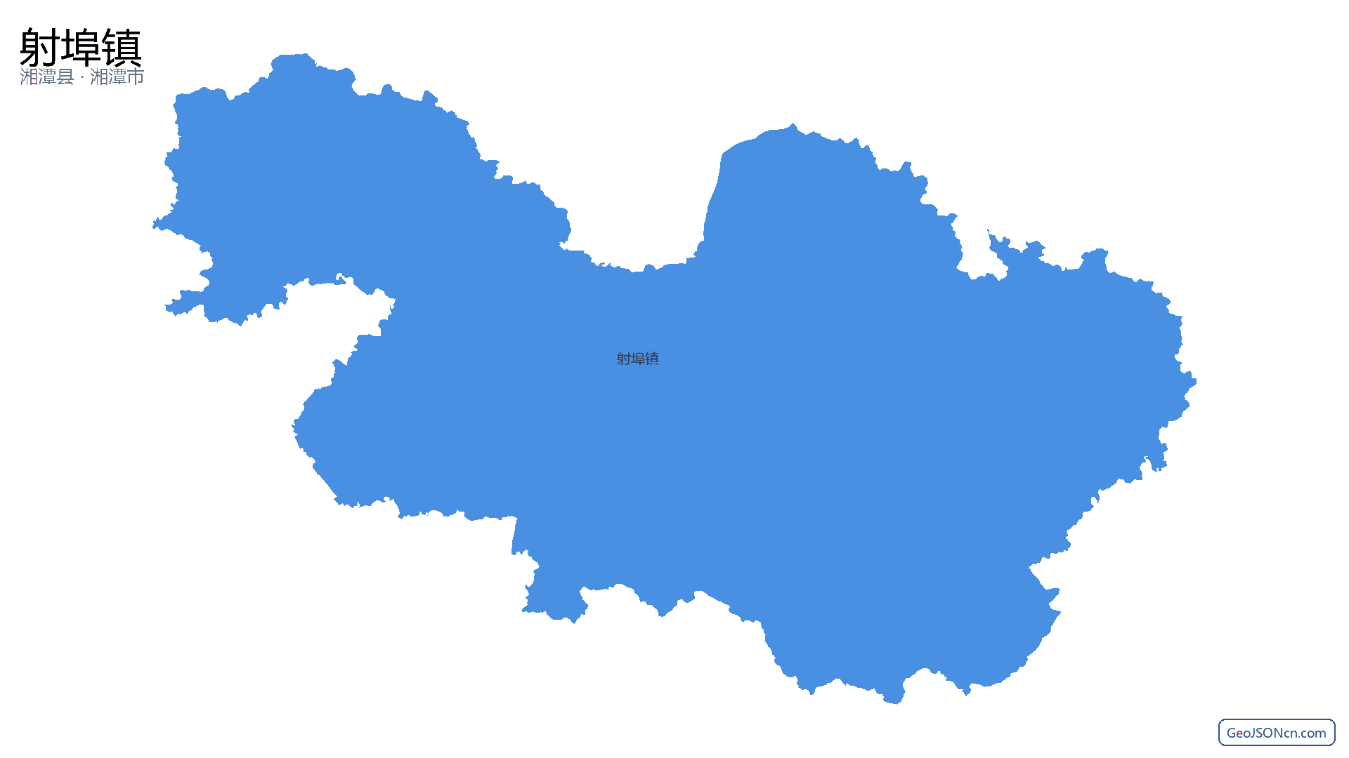 射埠镇行政区划边界地图（湘潭县·湘潭市）,提供GeoJSON、SHP矢量边界数据下载及高清地图大图(PNG/JPG) - GeoJSONcn.com