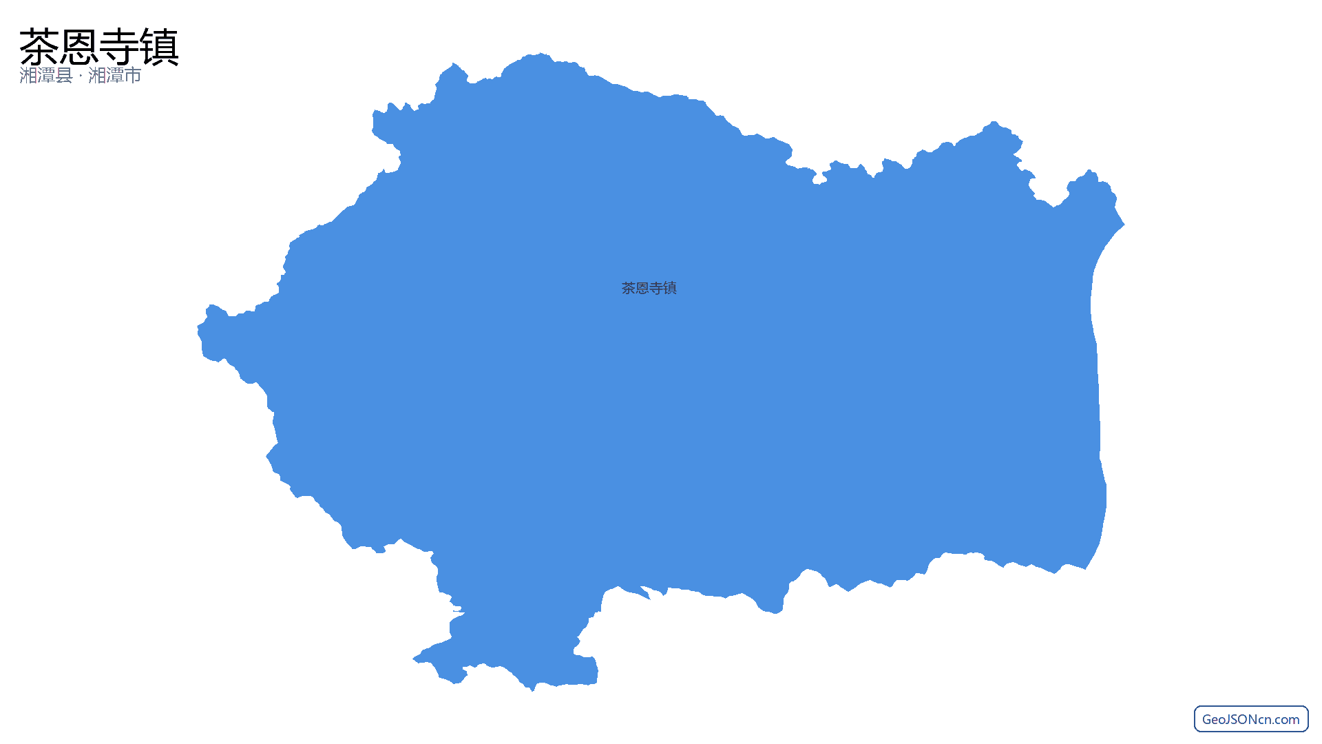 茶恩寺镇行政区划边界地图（湘潭县·湘潭市）,提供GeoJSON、SHP矢量边界数据下载及高清地图大图(PNG/JPG) - GeoJSONcn.com