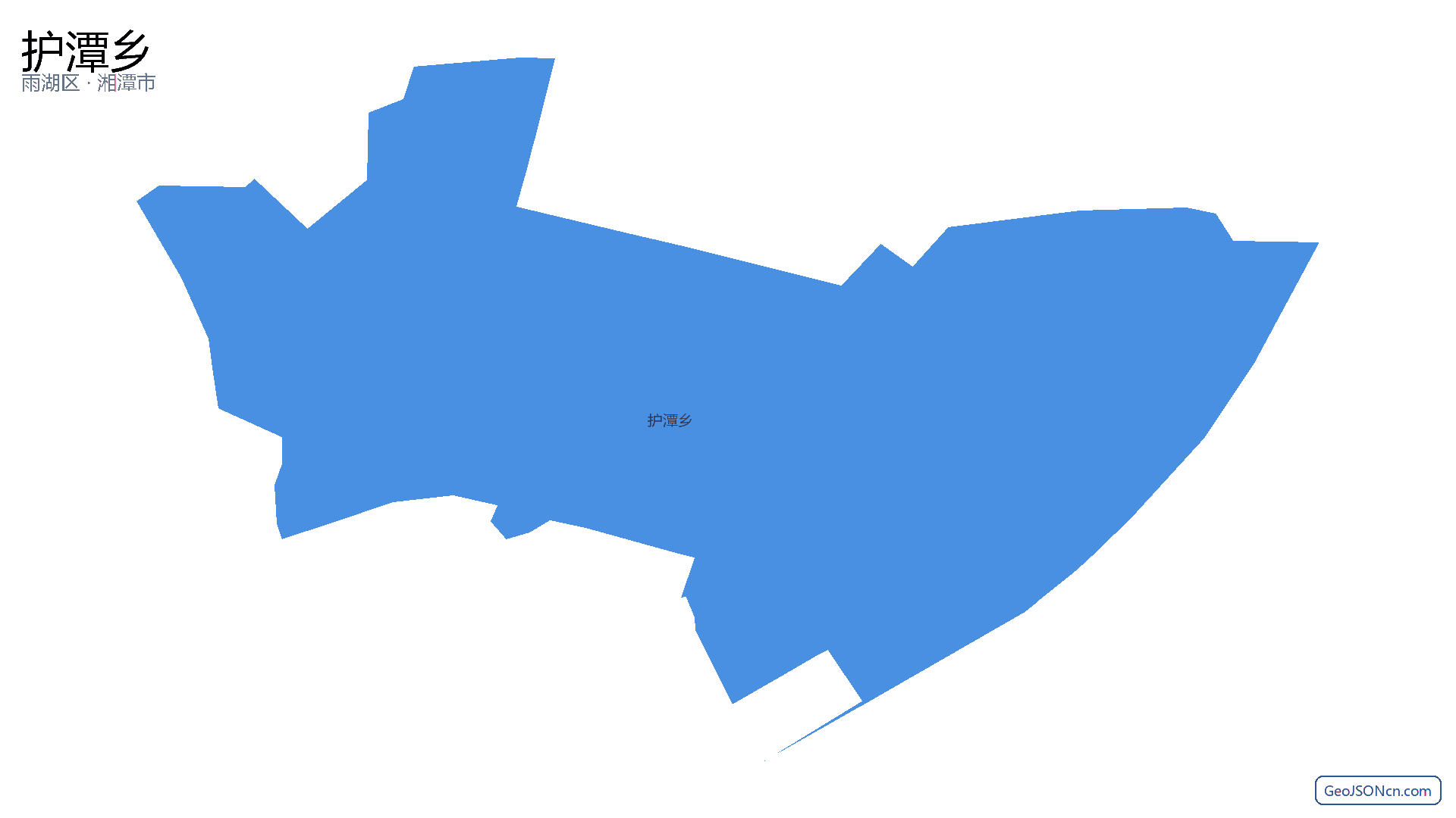 护潭乡行政区划边界地图(雨湖区·湘潭市),提供GeoJSON、SHP矢量边界数据下载及高清地图大图(PNG/JPG) - GeoJSONcn.com