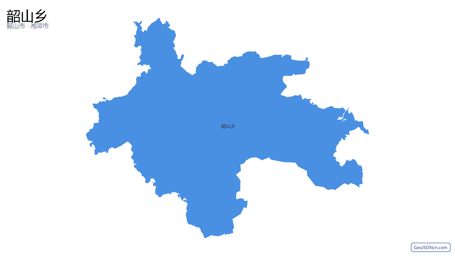 韶山乡行政区划边界地图（韶山市·湘潭市）,提供GeoJSON、SHP矢量边界数据下载及高清地图大图(PNG/JPG) - GeoJSONcn.com