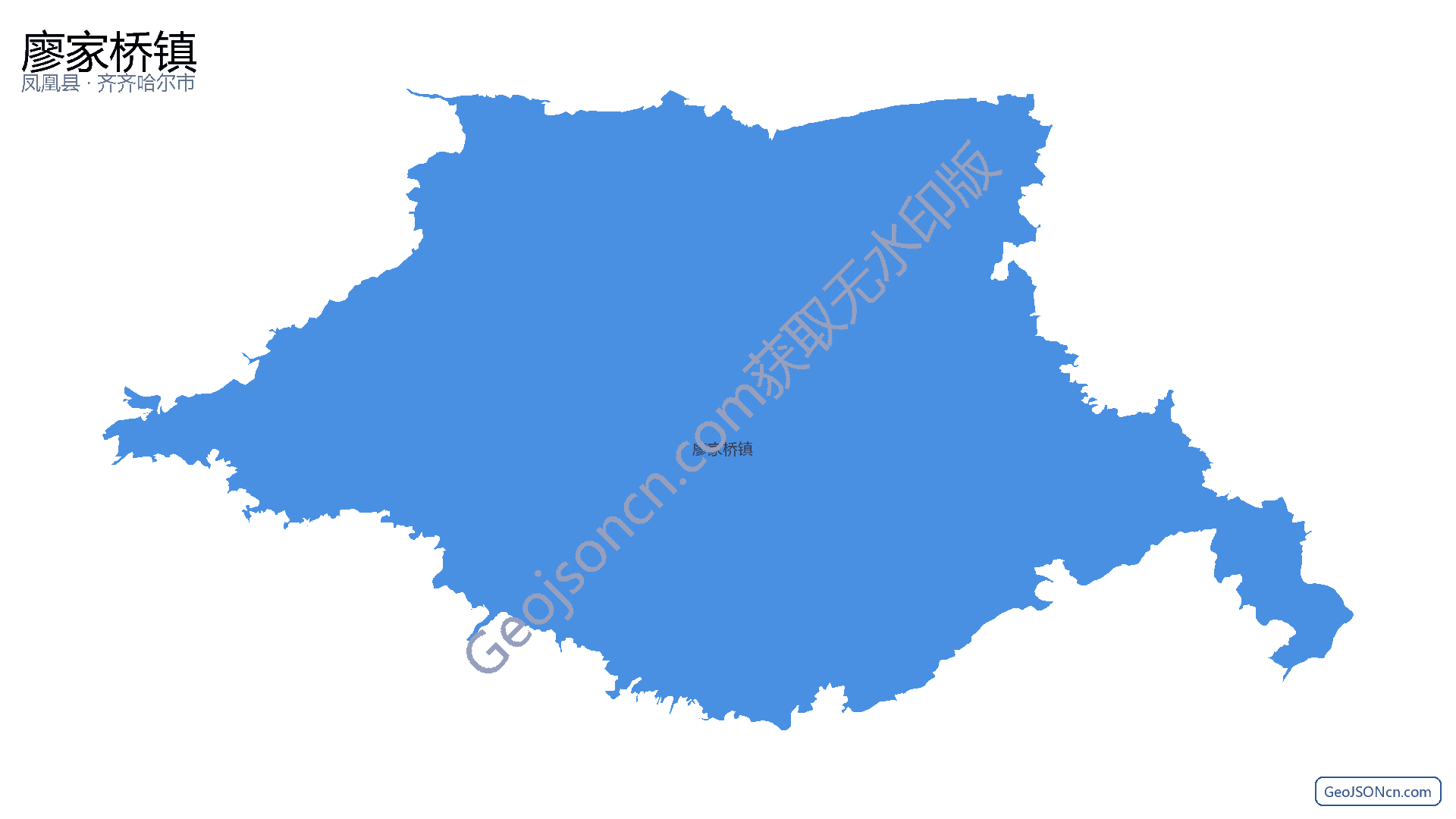 廖家桥镇行政区划边界地图(凤凰县·湘西土家族苗族自治州),提供GeoJSON、SHP矢量边界数据下载及高清地图大图(PNG/JPG) - GeoJSONcn.com