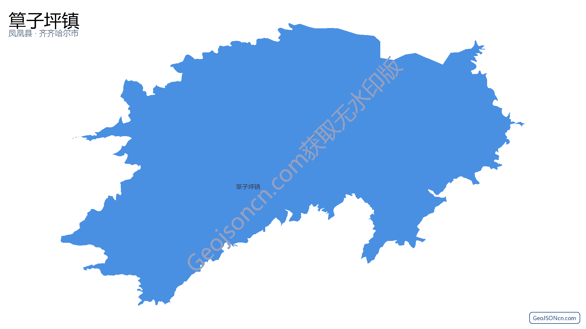 筸子坪镇行政区划边界地图（凤凰县·湘西土家族苗族自治州）,提供GeoJSON、SHP矢量边界数据下载及高清地图大图(PNG/JPG) - GeoJSONcn.com