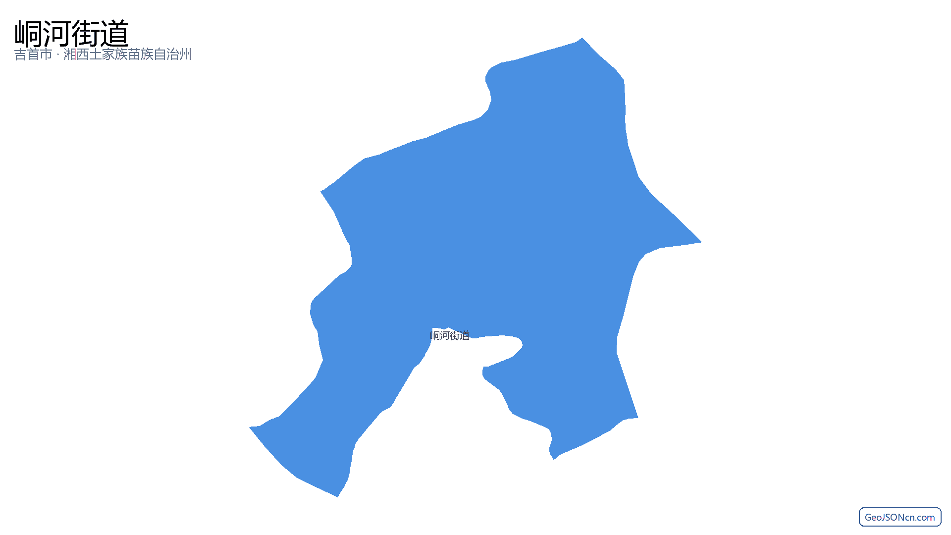 峒河街道行政区划边界地图(吉首市·湘西土家族苗族自治州),提供GeoJSON、SHP矢量边界数据下载及高清地图大图(PNG/JPG) - GeoJSONcn.com