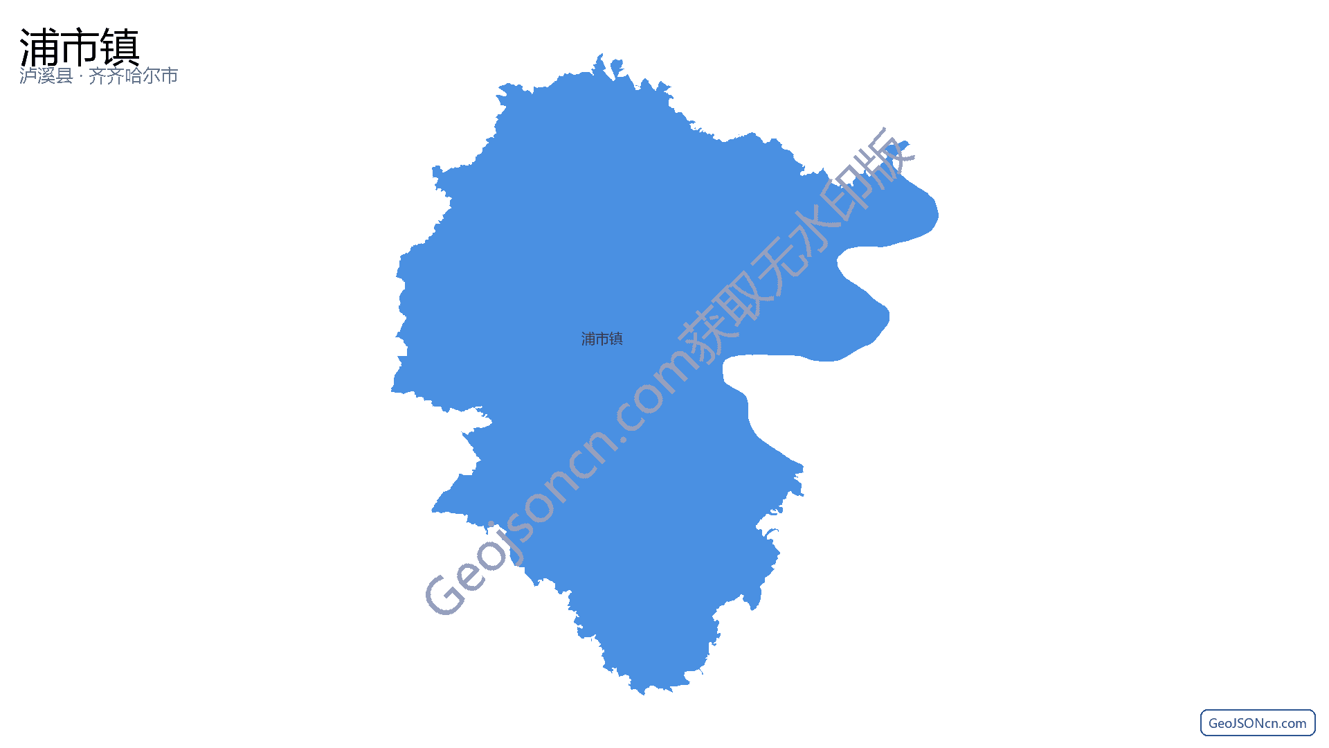 浦市镇行政区划边界地图（泸溪县·湘西土家族苗族自治州）,提供GeoJSON、SHP矢量边界数据下载及高清地图大图(PNG/JPG) - GeoJSONcn.com