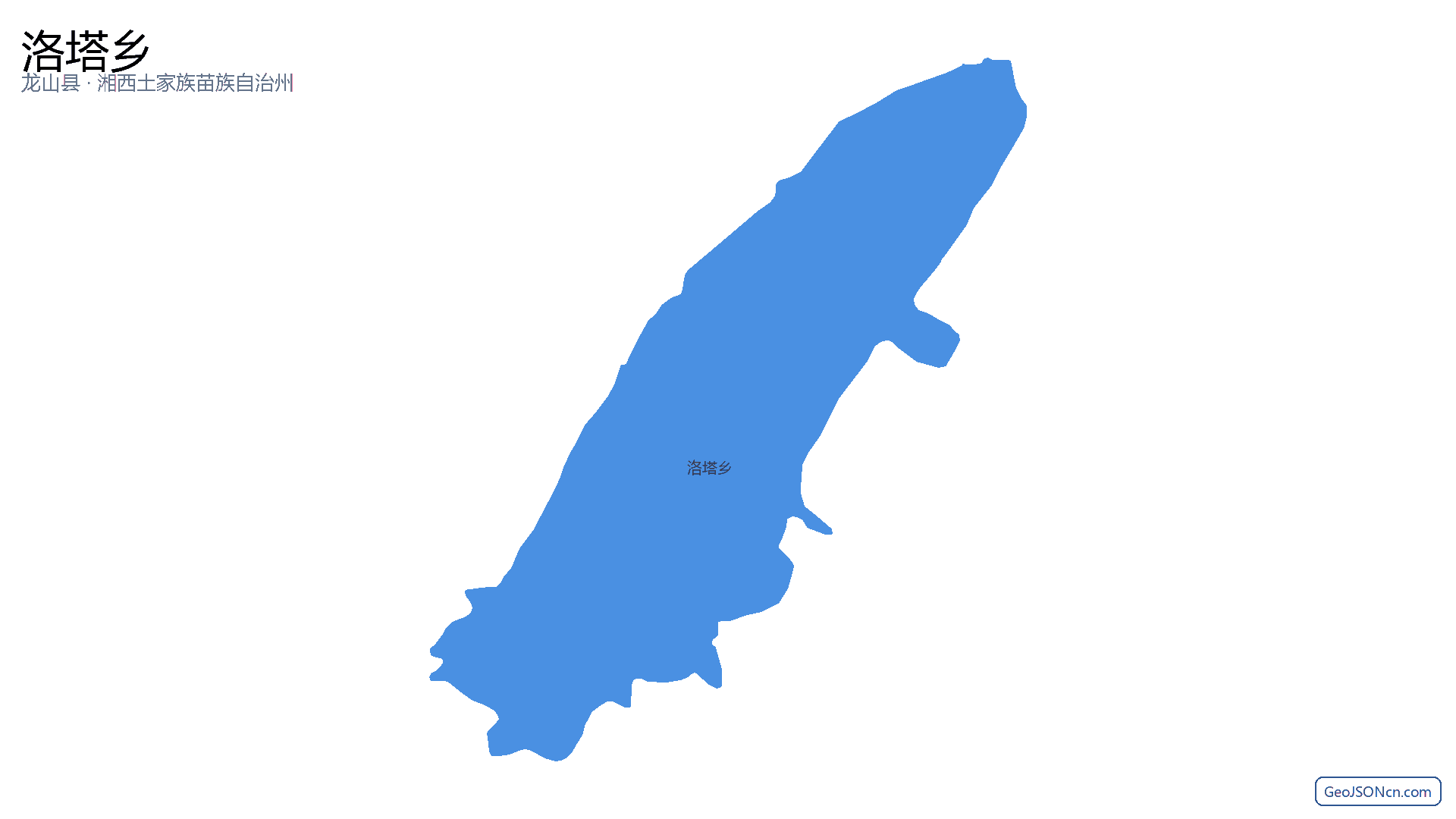 洛塔乡行政区划边界地图（龙山县·湘西土家族苗族自治州）,提供GeoJSON、SHP矢量边界数据下载及高清地图大图(PNG/JPG) - GeoJSONcn.com