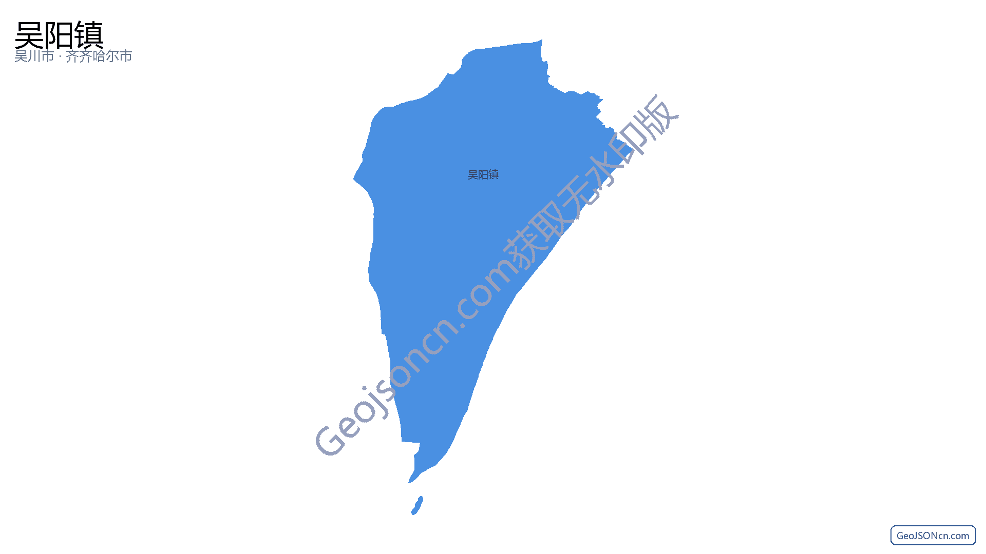 吴阳镇行政区划边界地图(吴川市·湛江市),提供GeoJSON、SHP矢量边界数据下载及高清地图大图(PNG/JPG) - GeoJSONcn.com