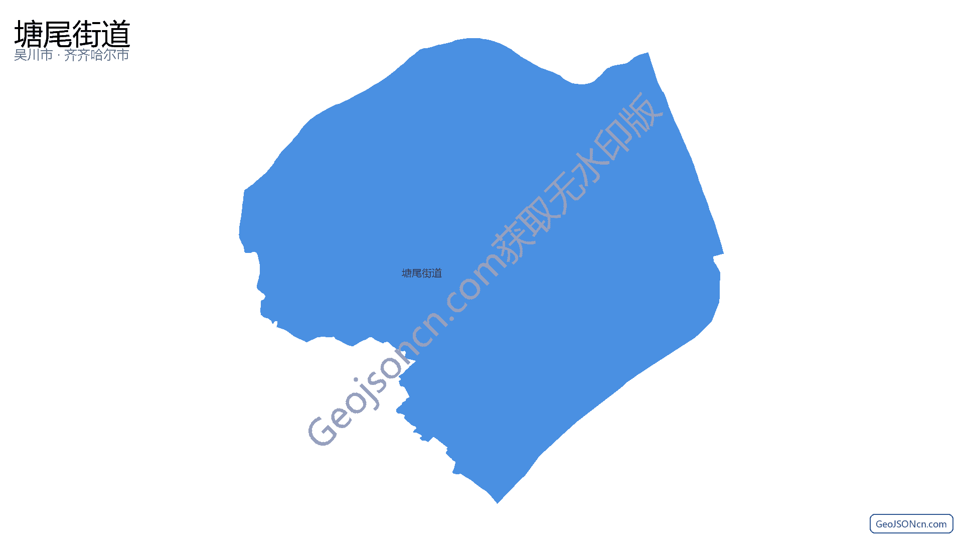 塘尾街道行政区划边界地图(吴川市·湛江市),提供GeoJSON、SHP矢量边界数据下载及高清地图大图(PNG/JPG) - GeoJSONcn.com