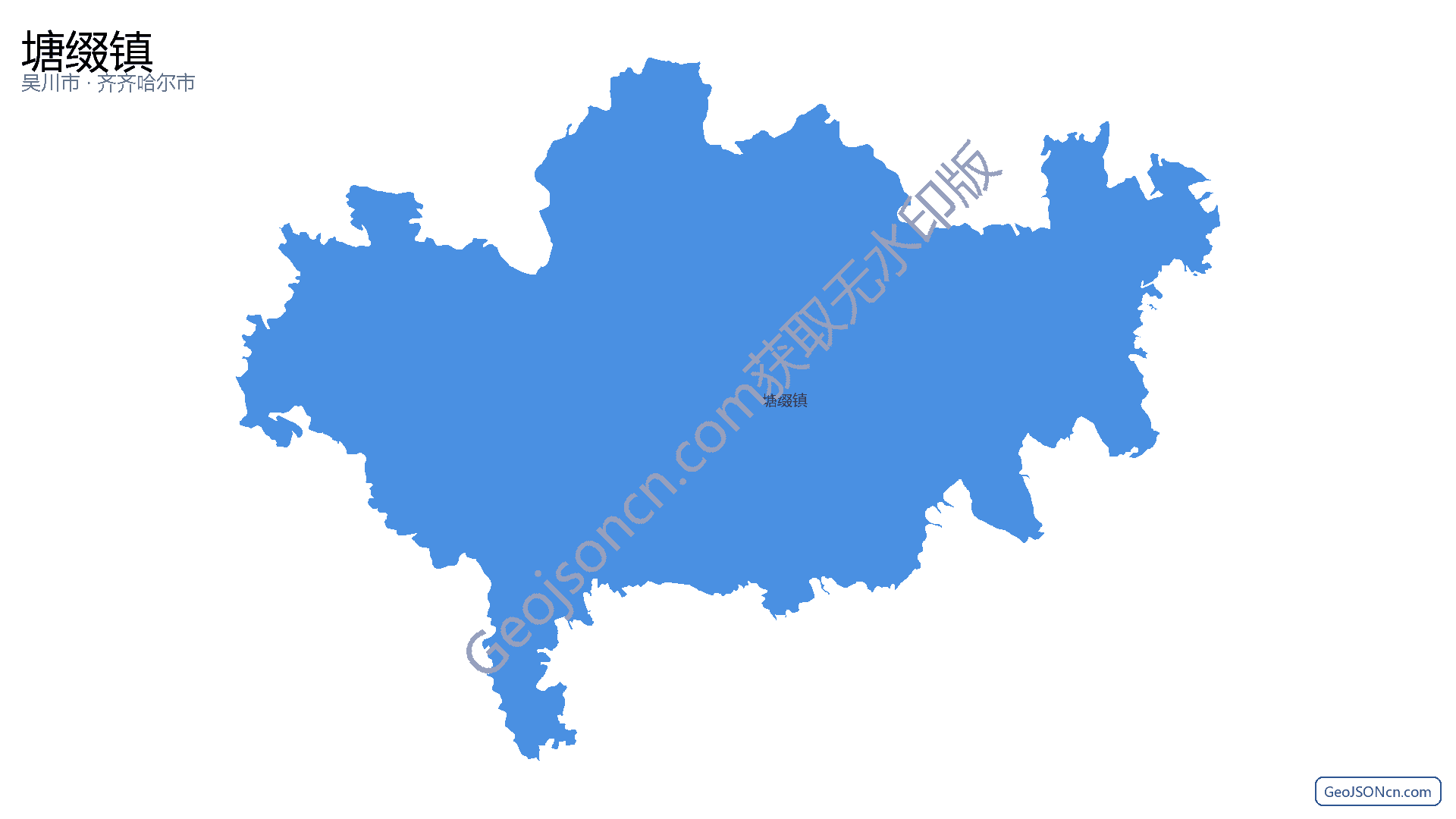 塘缀镇行政区划边界地图(吴川市·湛江市),提供GeoJSON、SHP矢量边界数据下载及高清地图大图(PNG/JPG) - GeoJSONcn.com