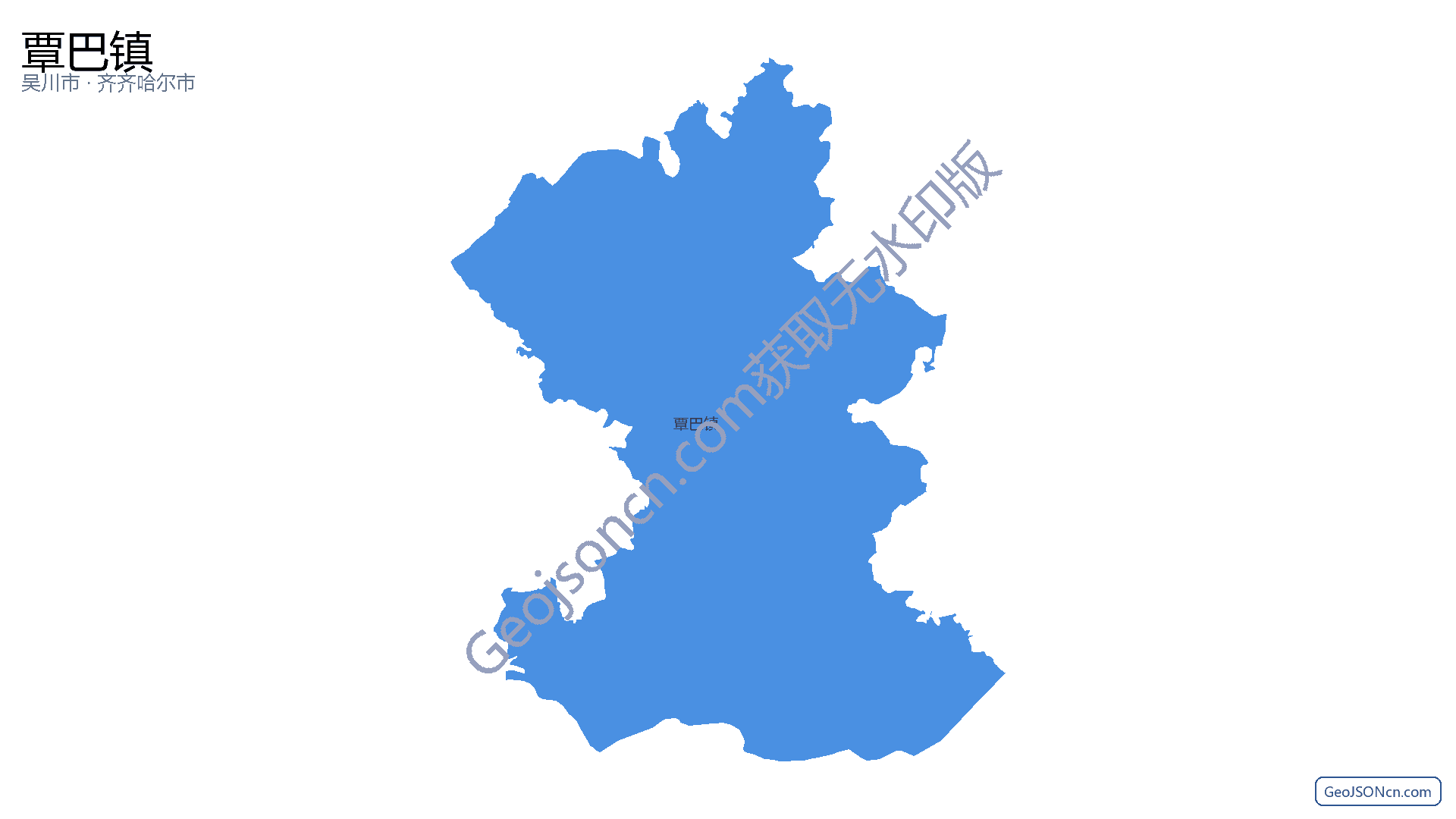 覃巴镇行政区划边界地图(吴川市·湛江市),提供GeoJSON、SHP矢量边界数据下载及高清地图大图(PNG/JPG) - GeoJSONcn.com