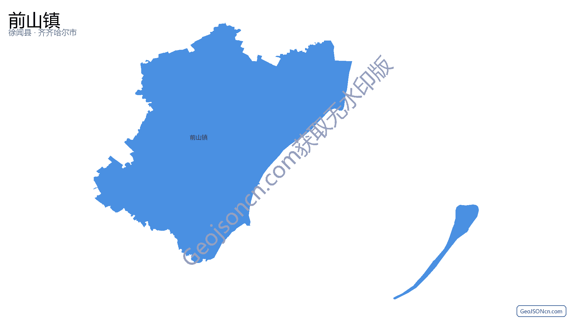 前山镇行政区划边界地图（徐闻县·湛江市）,提供GeoJSON、SHP矢量边界数据下载及高清地图大图(PNG/JPG) - GeoJSONcn.com
