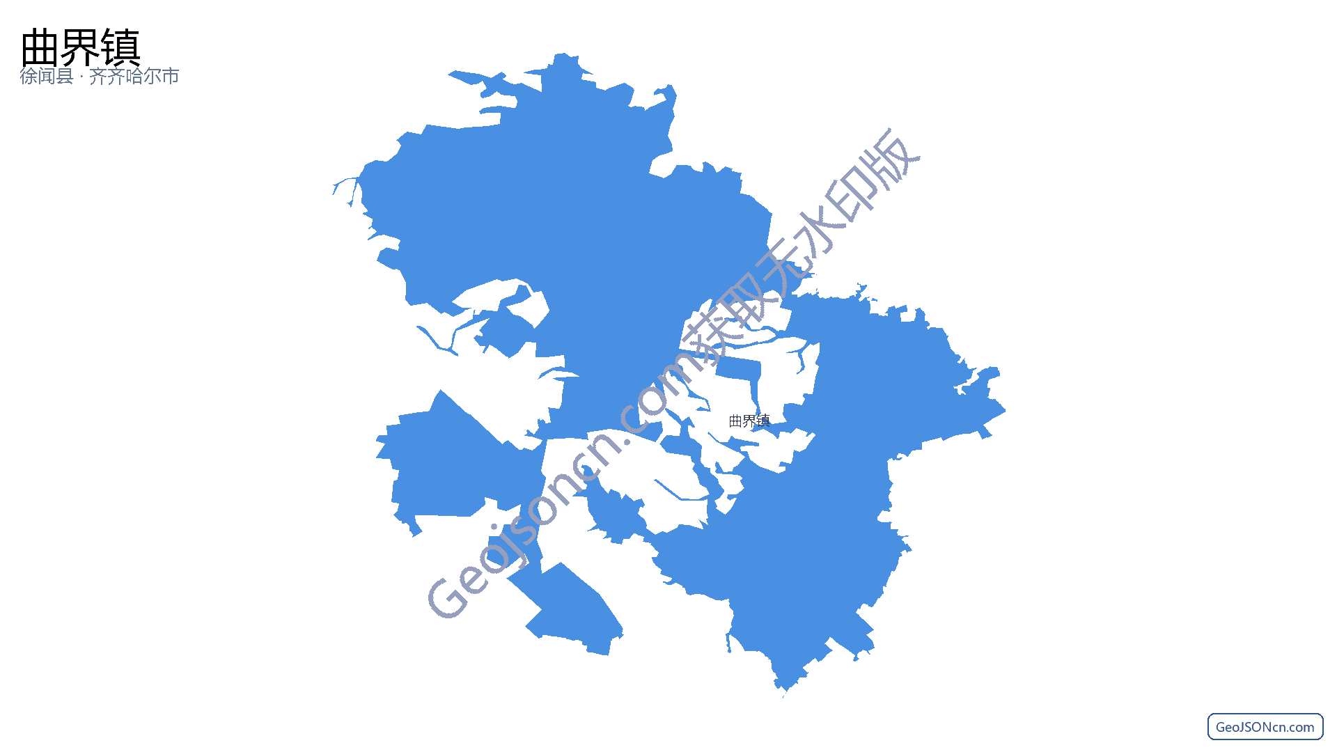 曲界镇行政区划边界地图(徐闻县·湛江市),提供GeoJSON、SHP矢量边界数据下载及高清地图大图(PNG/JPG) - GeoJSONcn.com
