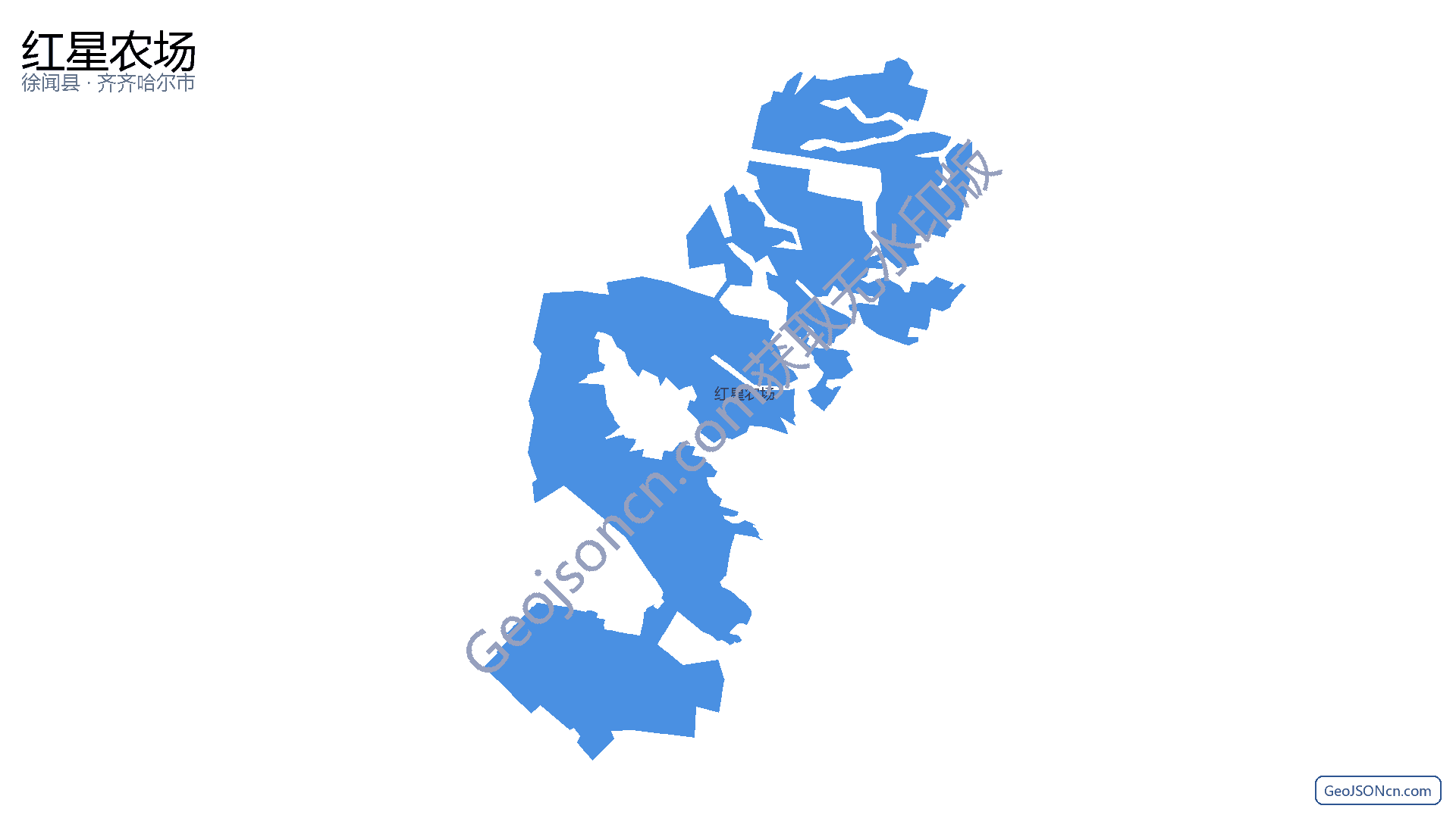 红星农场行政区划边界地图(徐闻县·湛江市),提供GeoJSON、SHP矢量边界数据下载及高清地图大图(PNG/JPG) - GeoJSONcn.com