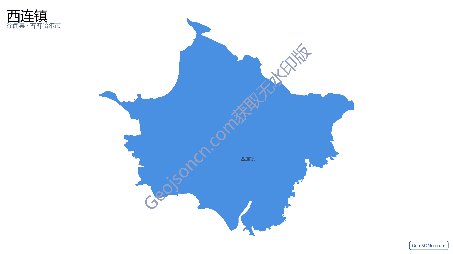 西连镇行政区划边界地图(徐闻县·湛江市),提供GeoJSON、SHP矢量边界数据下载及高清地图大图(PNG/JPG) - GeoJSONcn.com