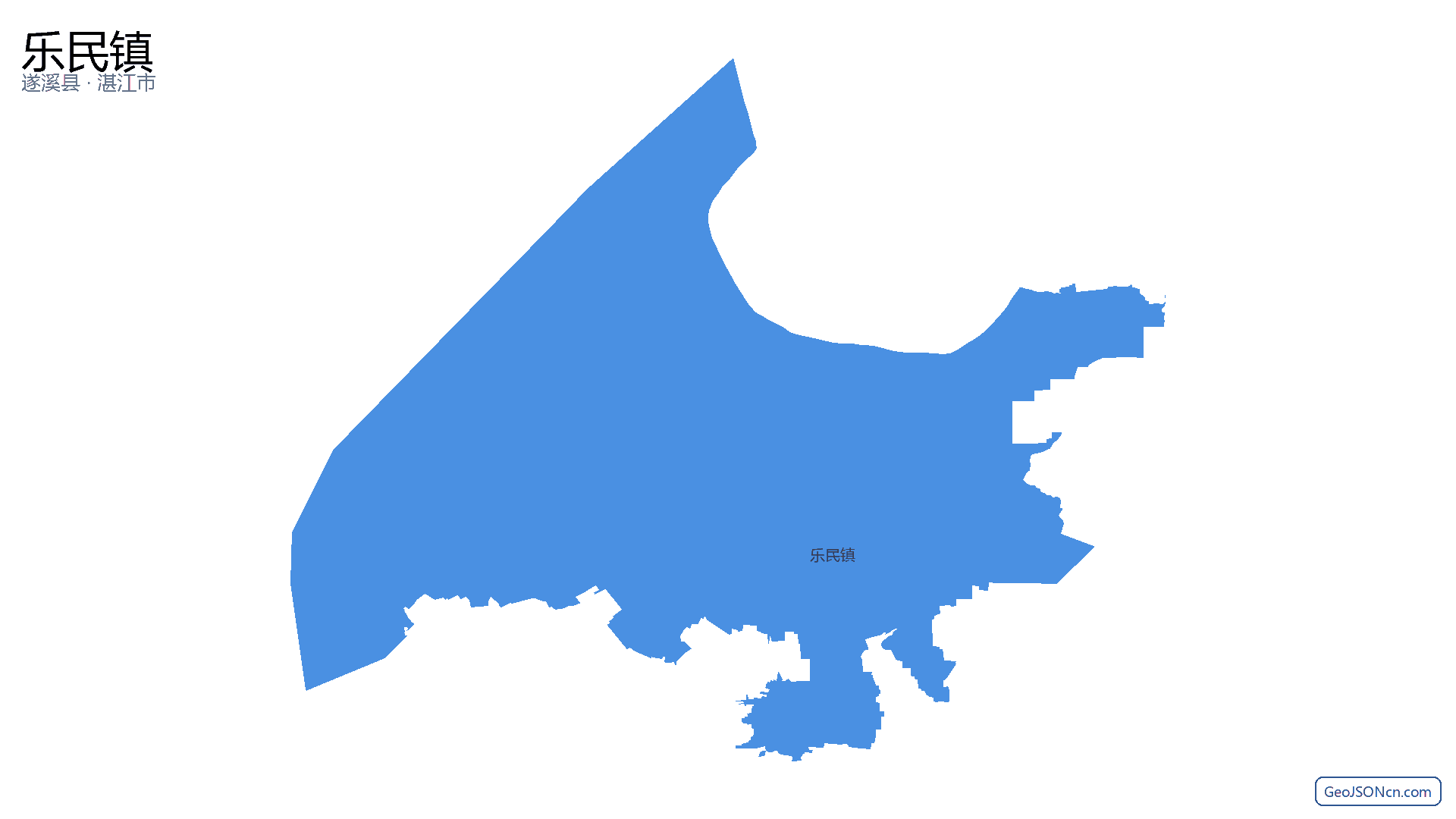 乐民镇行政区划边界地图（遂溪县·湛江市）,提供GeoJSON、SHP矢量边界数据下载及高清地图大图(PNG/JPG) - GeoJSONcn.com