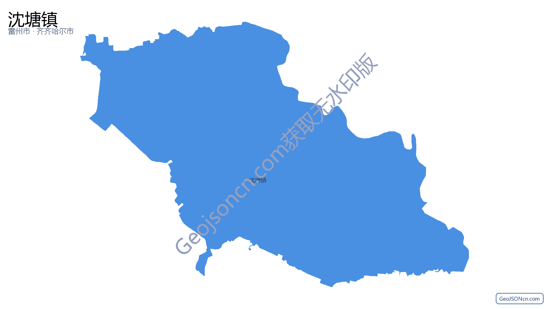 沈塘镇行政区划边界地图(雷州市·湛江市),提供GeoJSON、SHP矢量边界数据下载及高清地图大图(PNG/JPG) - GeoJSONcn.com