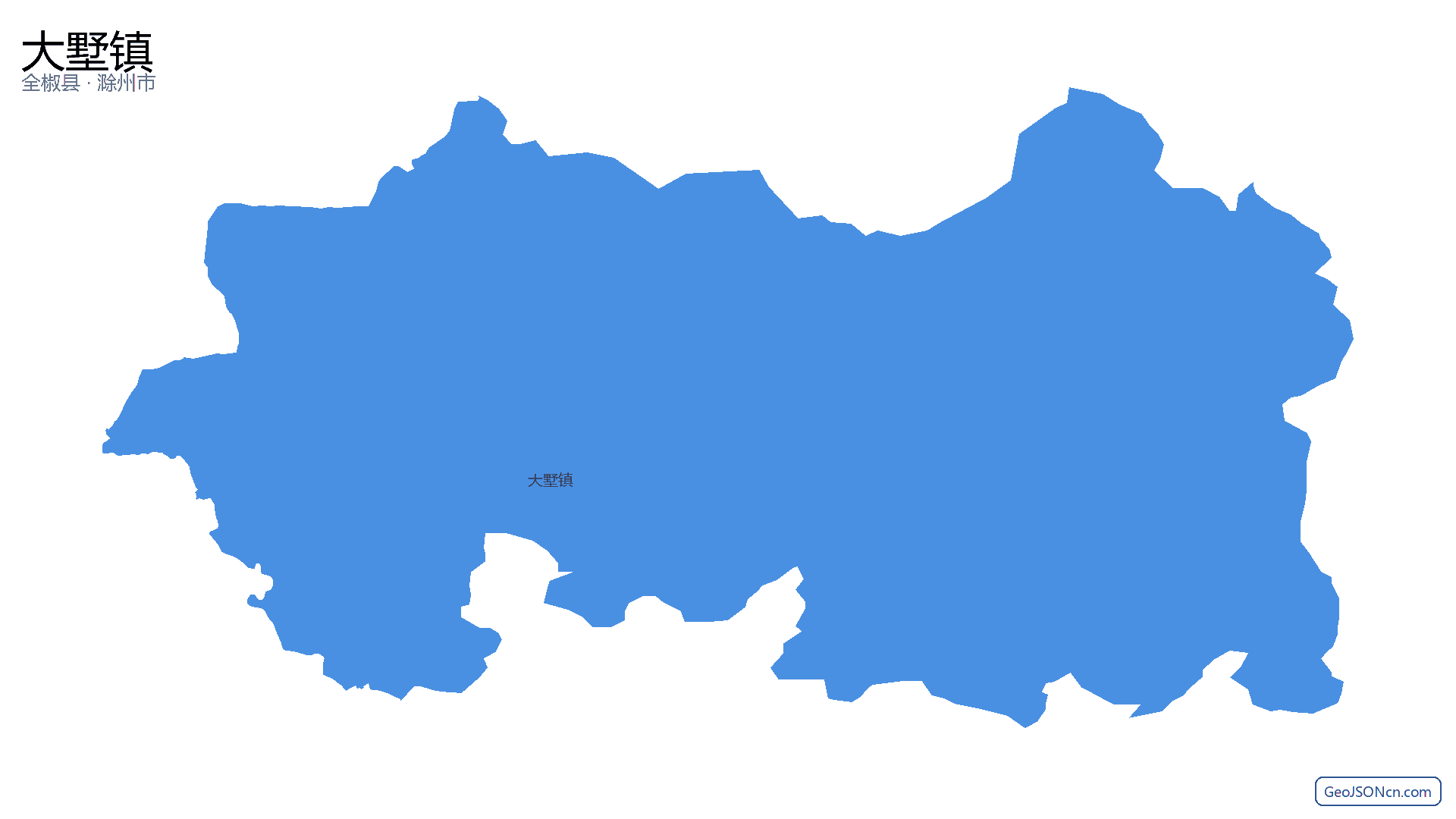 大墅镇行政区划边界地图（全椒县·滁州市）,提供GeoJSON、SHP矢量边界数据下载及高清地图大图(PNG/JPG) - GeoJSONcn.com