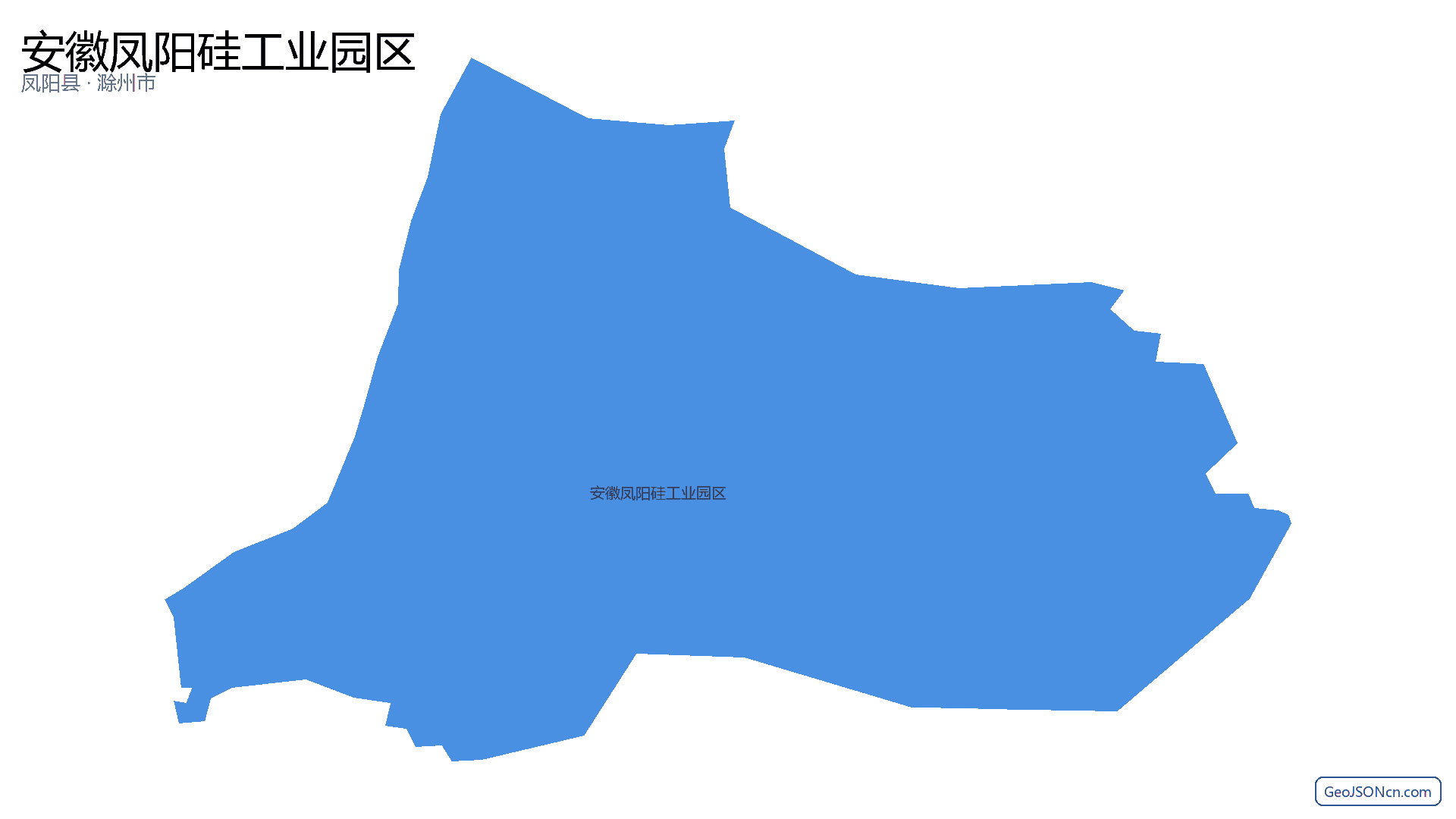 安徽凤阳硅工业园区行政区划边界地图（凤阳县·滁州市）,提供GeoJSON、SHP矢量边界数据下载及高清地图大图(PNG/JPG) - GeoJSONcn.com