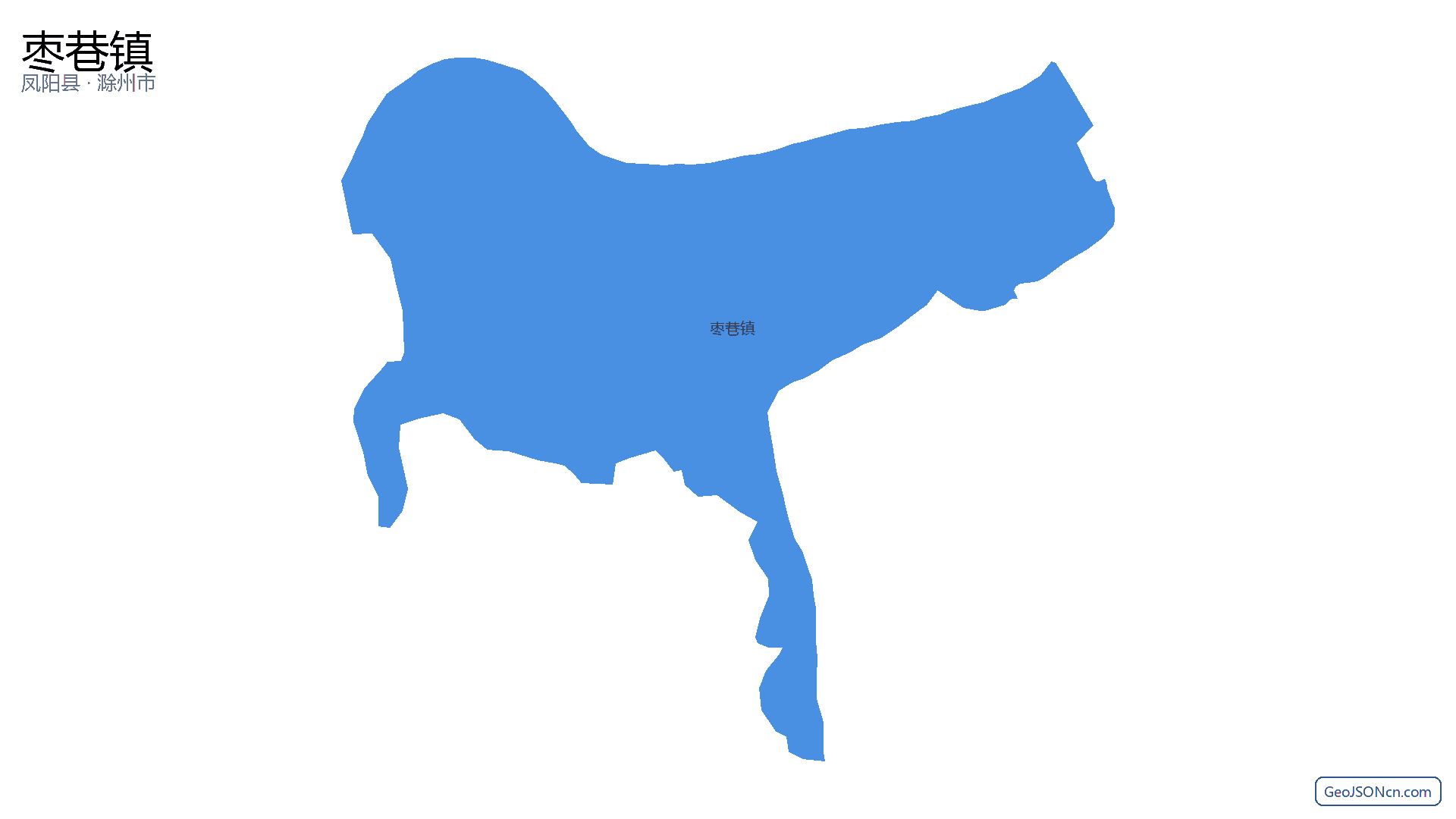 枣巷镇行政区划边界地图(凤阳县·滁州市),提供GeoJSON、SHP矢量边界数据下载及高清地图大图(PNG/JPG) - GeoJSONcn.com