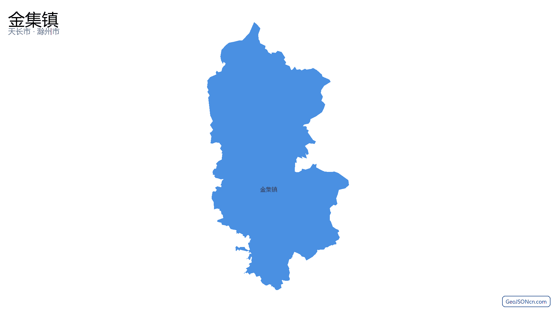 金集镇行政区划边界地图（天长市·滁州市）,提供GeoJSON、SHP矢量边界数据下载及高清地图大图(PNG/JPG) - GeoJSONcn.com