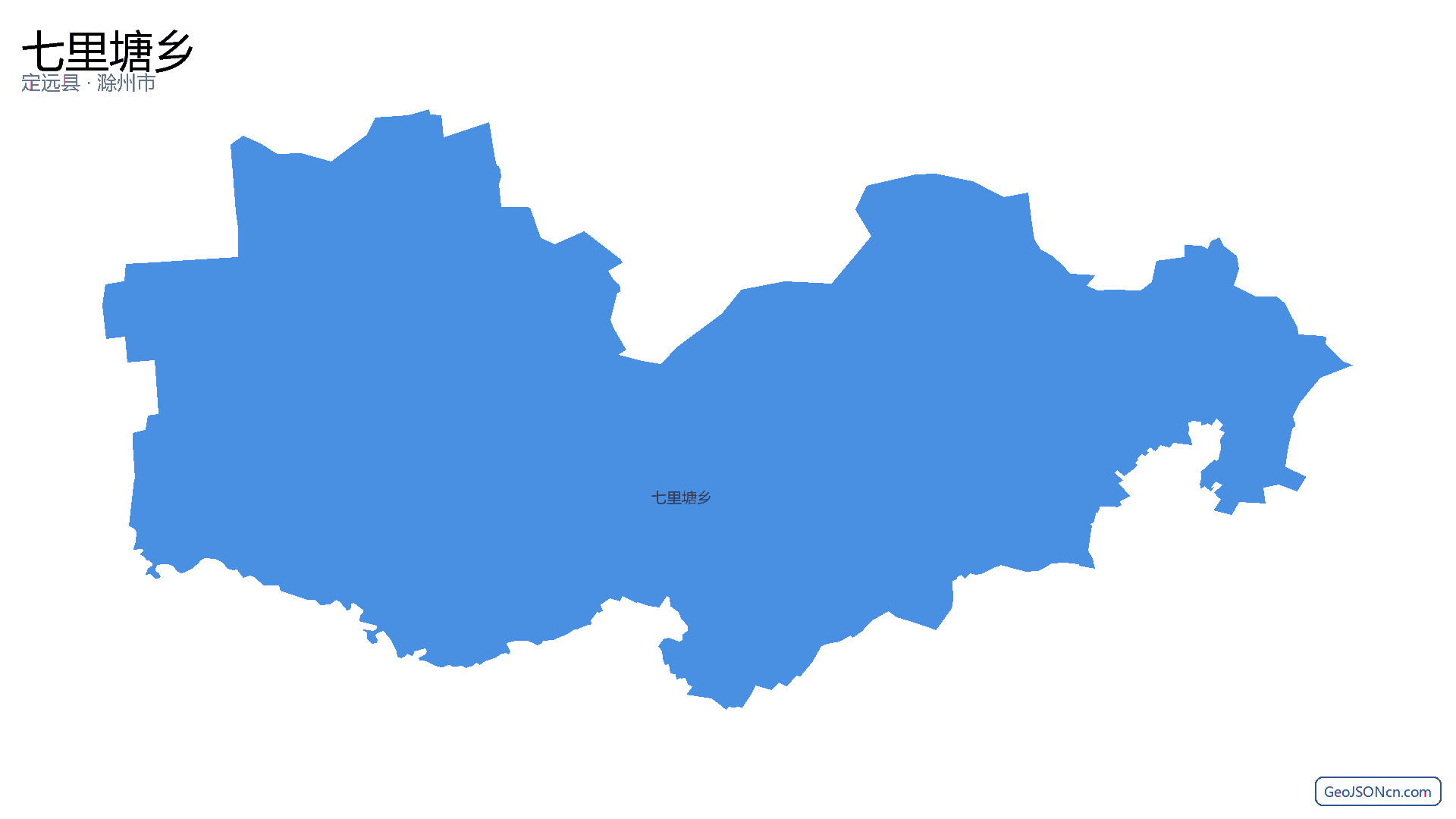 七里塘乡行政区划边界地图(定远县·滁州市),提供GeoJSON、SHP矢量边界数据下载及高清地图大图(PNG/JPG) - GeoJSONcn.com