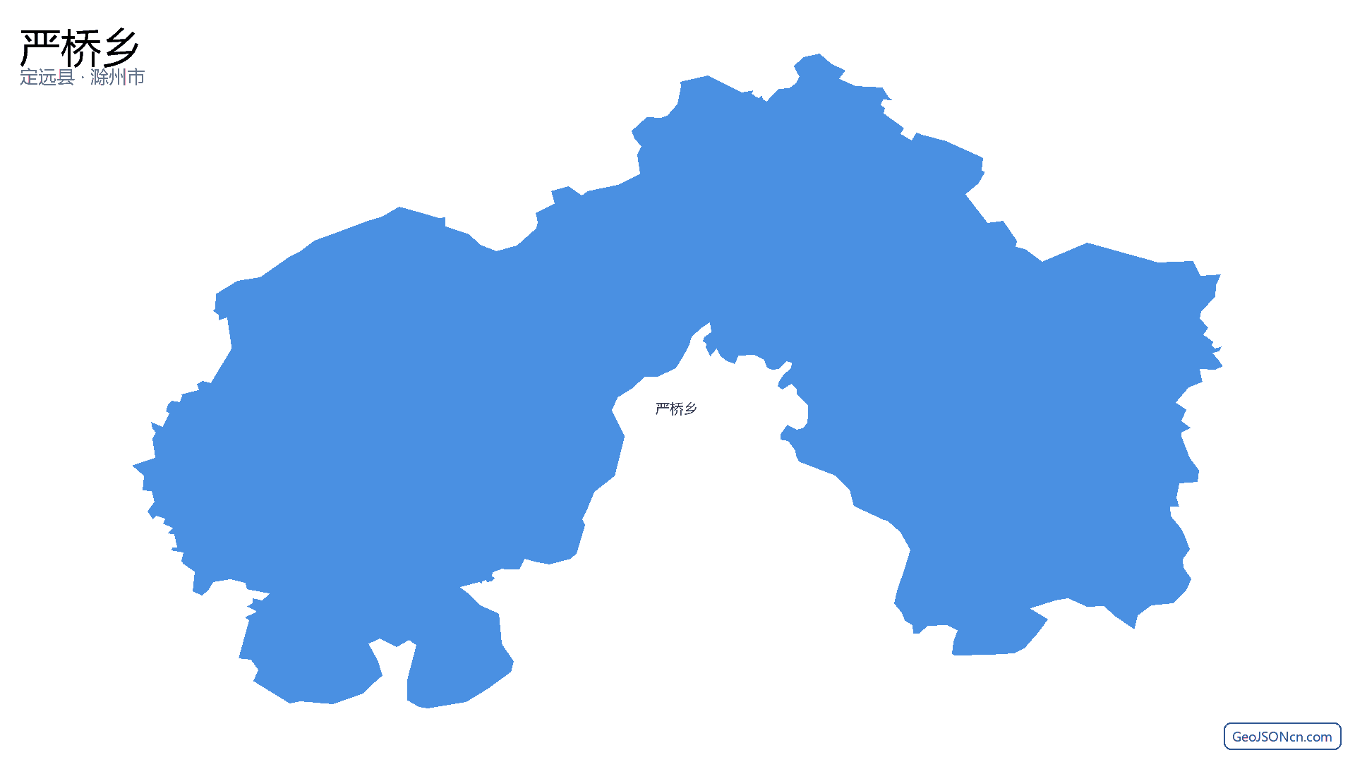 严桥乡行政区划边界地图(定远县·滁州市),提供GeoJSON、SHP矢量边界数据下载及高清地图大图(PNG/JPG) - GeoJSONcn.com