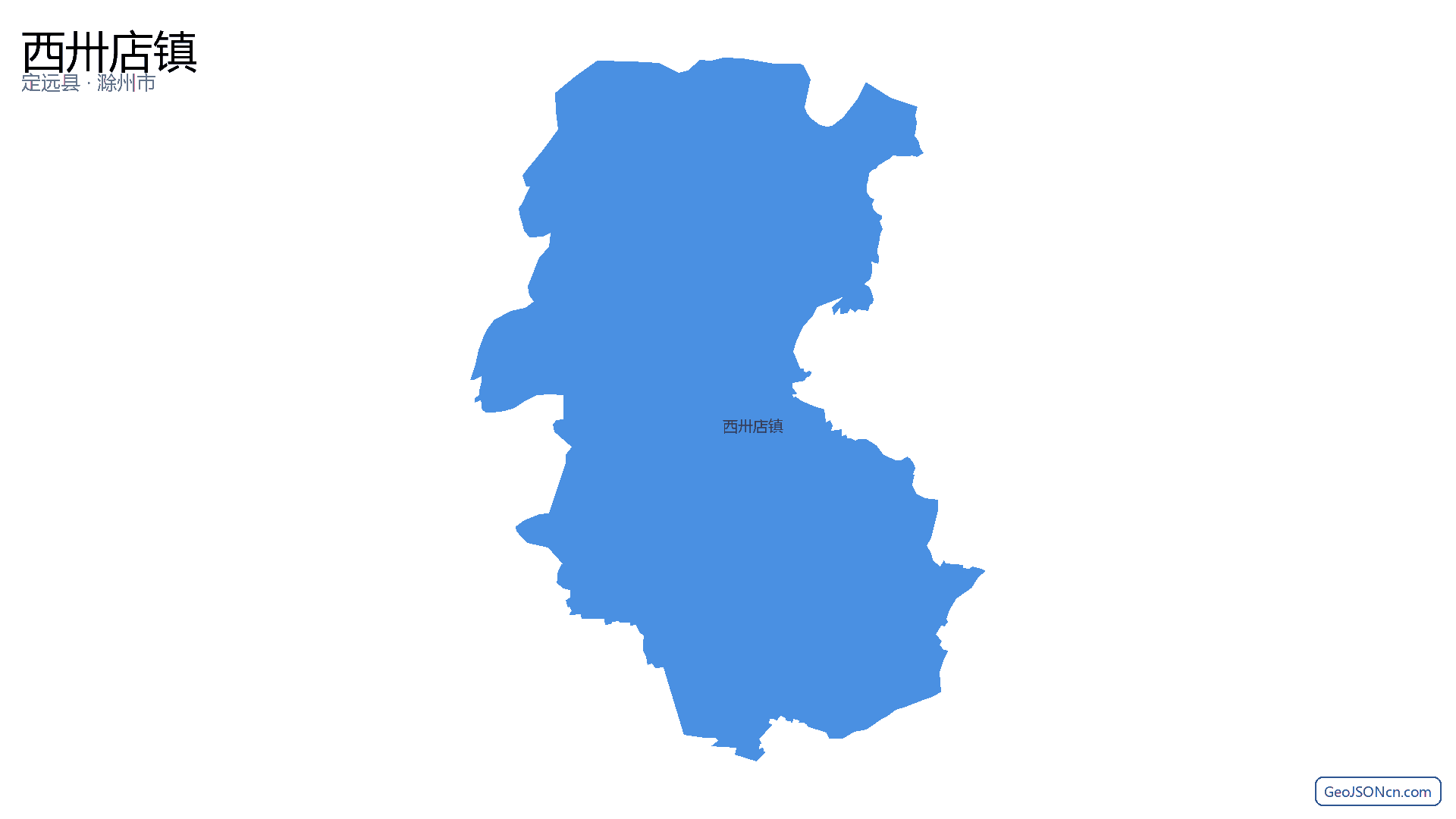 西卅店镇行政区划边界地图（定远县·滁州市）,提供GeoJSON、SHP矢量边界数据下载及高清地图大图(PNG/JPG) - GeoJSONcn.com