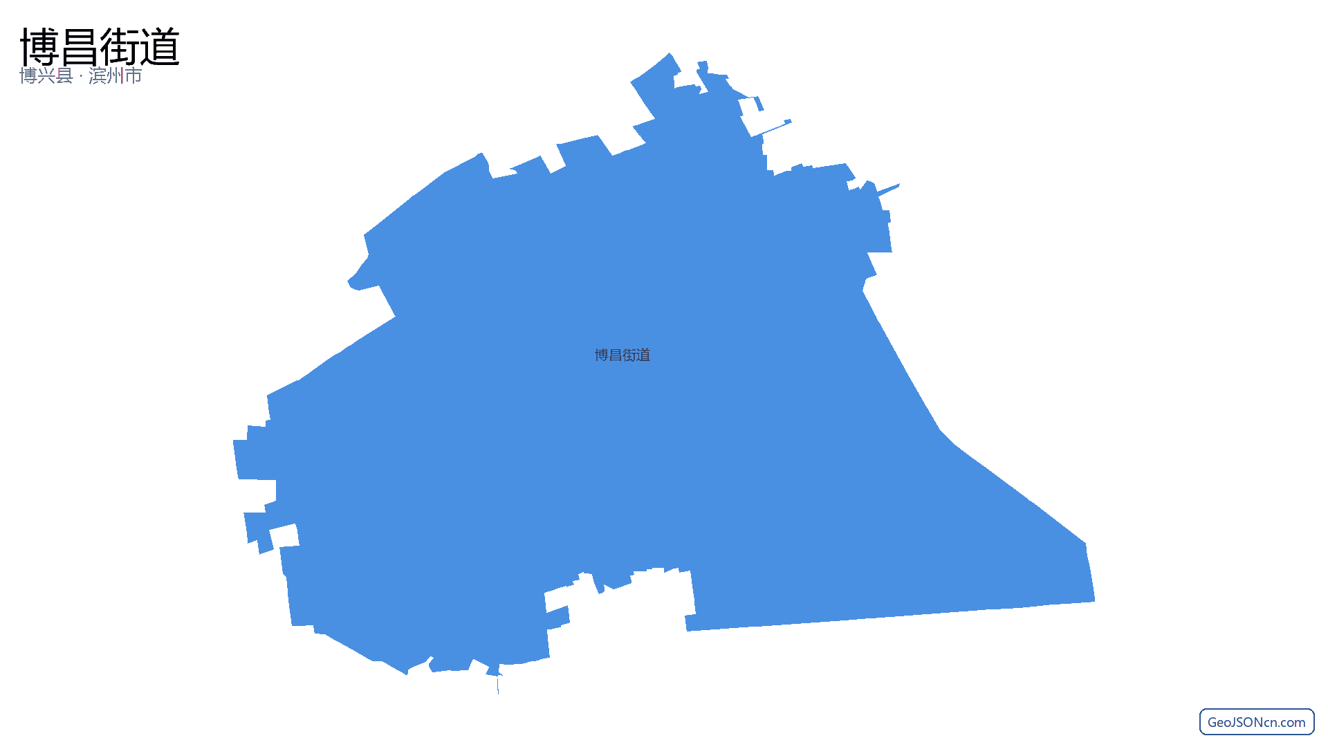 博昌街道行政区划边界地图（博兴县·滨州市）,提供GeoJSON、SHP矢量边界数据下载及高清地图大图(PNG/JPG) - GeoJSONcn.com