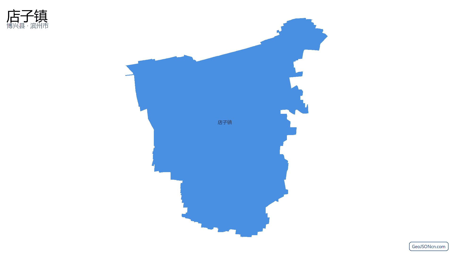 店子镇行政区划边界地图（博兴县·滨州市）,提供GeoJSON、SHP矢量边界数据下载及高清地图大图(PNG/JPG) - GeoJSONcn.com