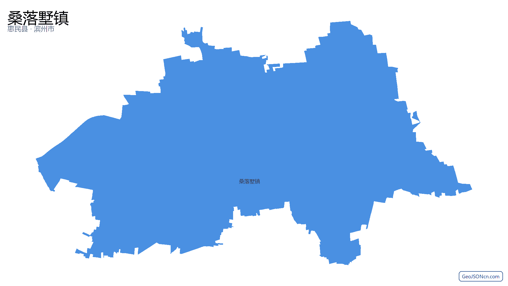 桑落墅镇行政区划边界地图(惠民县·滨州市),提供GeoJSON、SHP矢量边界数据下载及高清地图大图(PNG/JPG) - GeoJSONcn.com