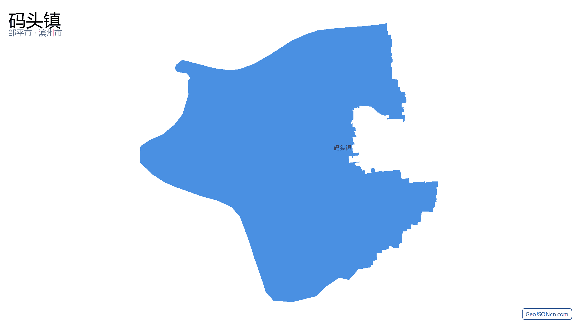 码头镇行政区划边界地图（邹平市·滨州市）,提供GeoJSON、SHP矢量边界数据下载及高清地图大图(PNG/JPG) - GeoJSONcn.com