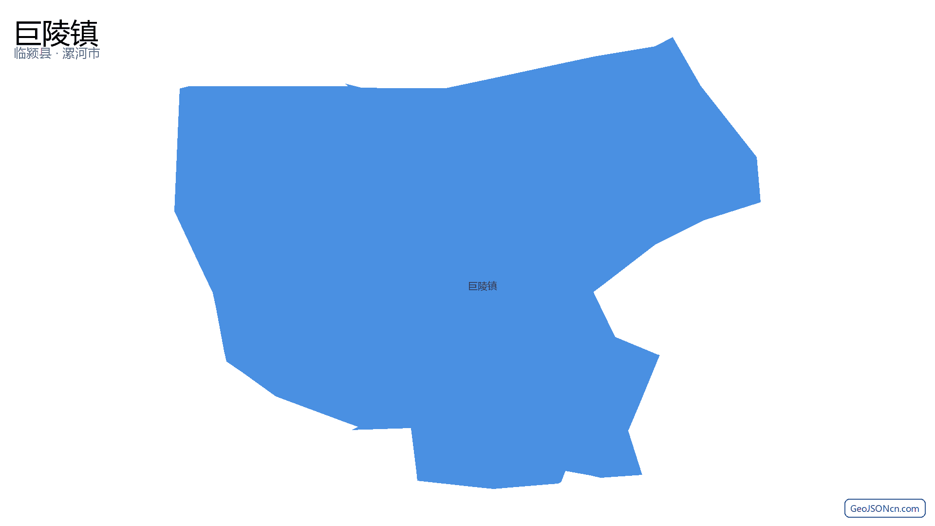 巨陵镇行政区划边界地图（临颍县·漯河市）,提供GeoJSON、SHP矢量边界数据下载及高清地图大图(PNG/JPG) - GeoJSONcn.com