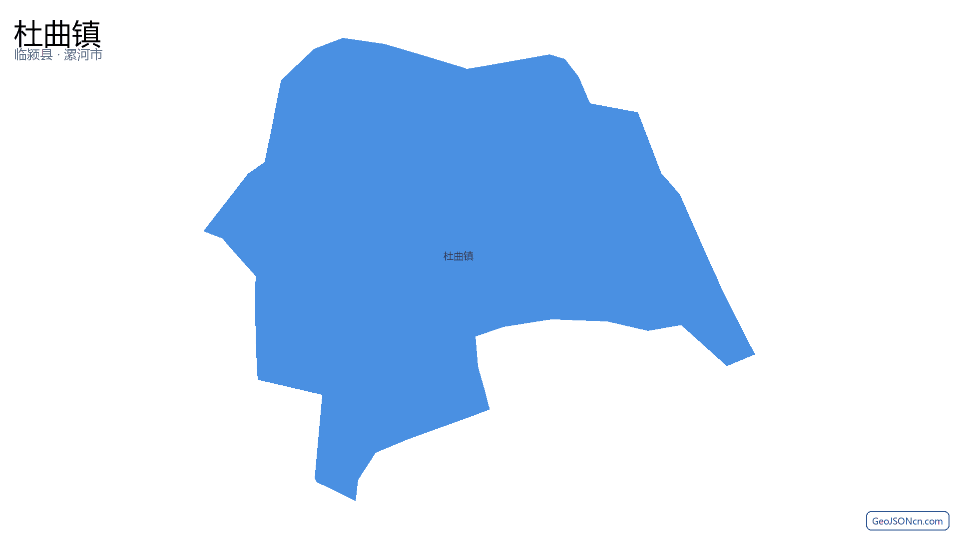 杜曲镇行政区划边界地图（临颍县·漯河市）,提供GeoJSON、SHP矢量边界数据下载及高清地图大图(PNG/JPG) - GeoJSONcn.com