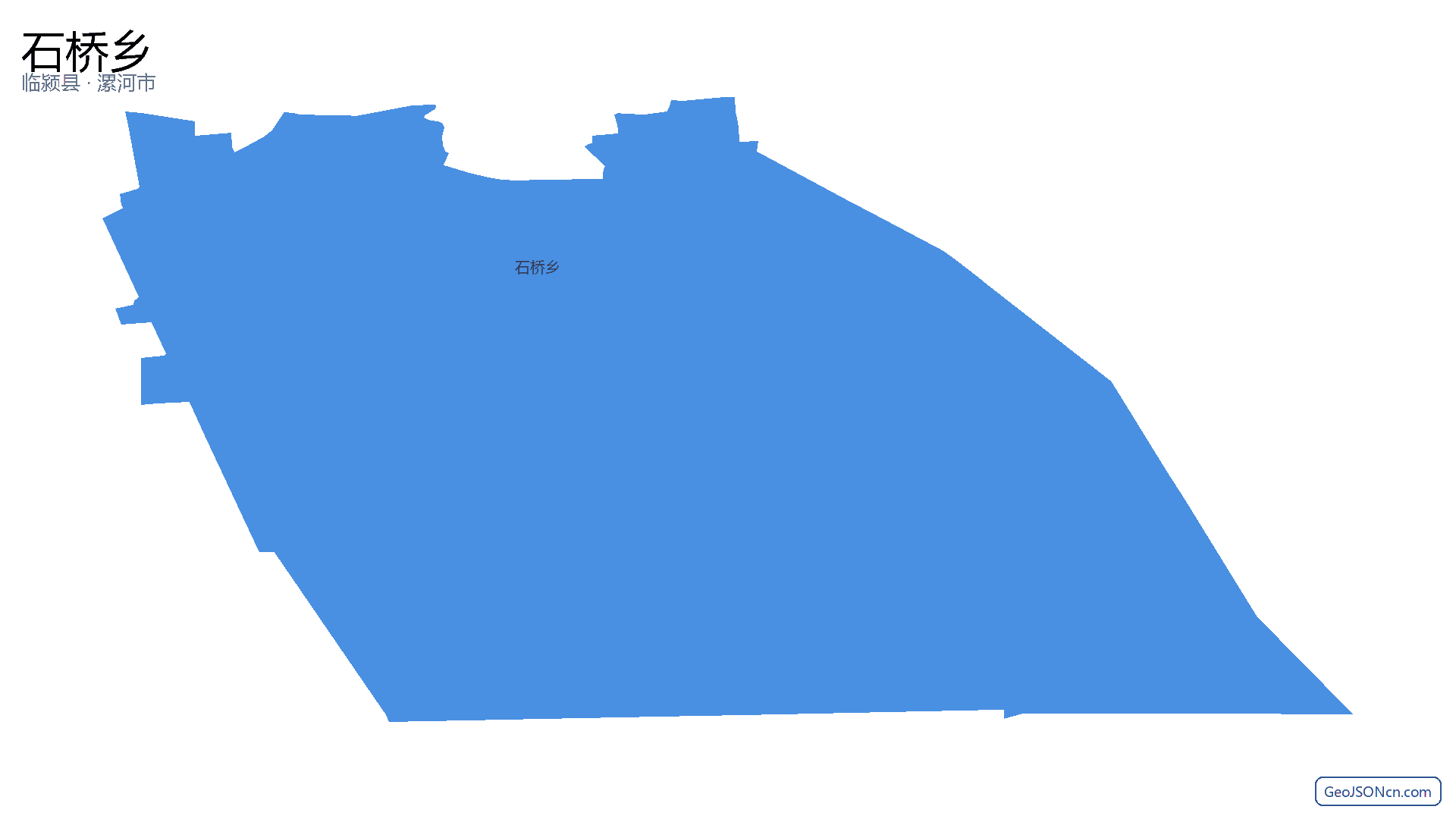 石桥乡行政区划边界地图（临颍县·漯河市）,提供GeoJSON、SHP矢量边界数据下载及高清地图大图(PNG/JPG) - GeoJSONcn.com
