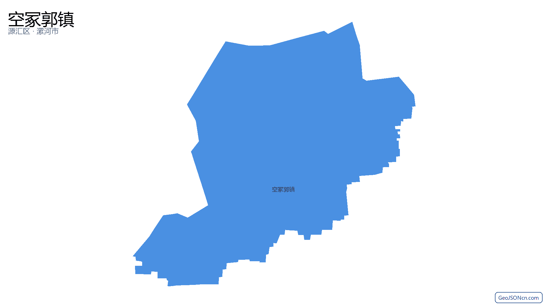 空冢郭镇行政区划边界地图(源汇区·漯河市),提供GeoJSON、SHP矢量边界数据下载及高清地图大图(PNG/JPG) - GeoJSONcn.com