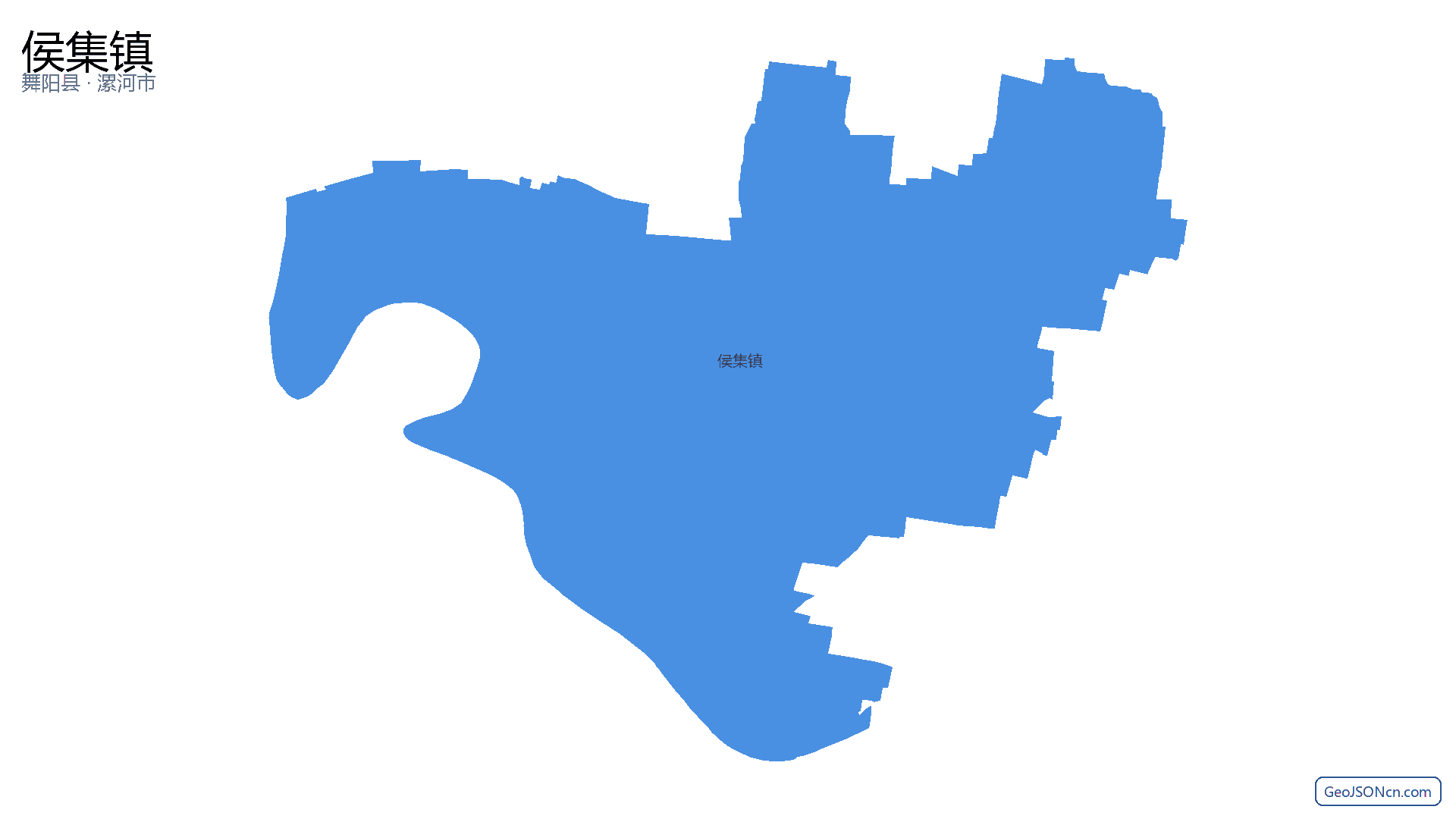 侯集镇行政区划边界地图（舞阳县·漯河市）,提供GeoJSON、SHP矢量边界数据下载及高清地图大图(PNG/JPG) - GeoJSONcn.com