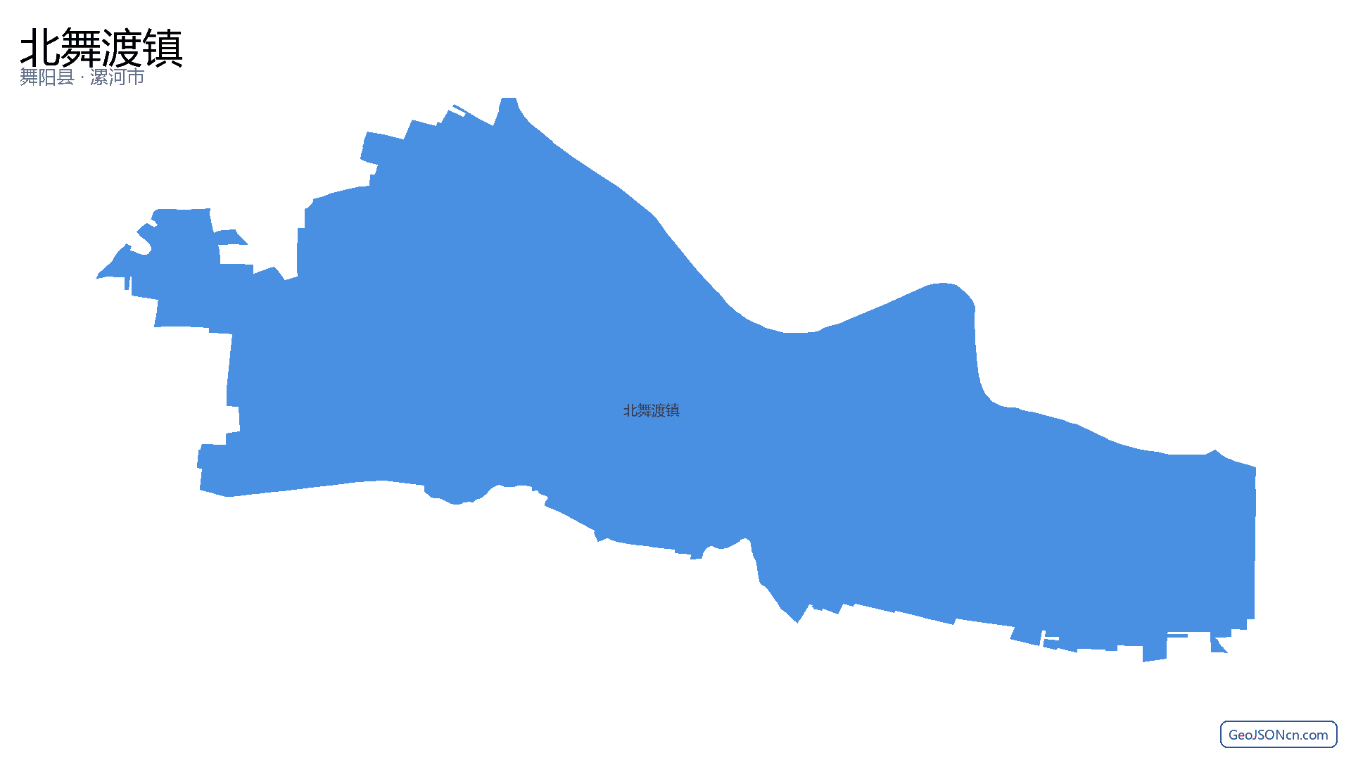 北舞渡镇行政区划边界地图（舞阳县·漯河市）,提供GeoJSON、SHP矢量边界数据下载及高清地图大图(PNG/JPG) - GeoJSONcn.com