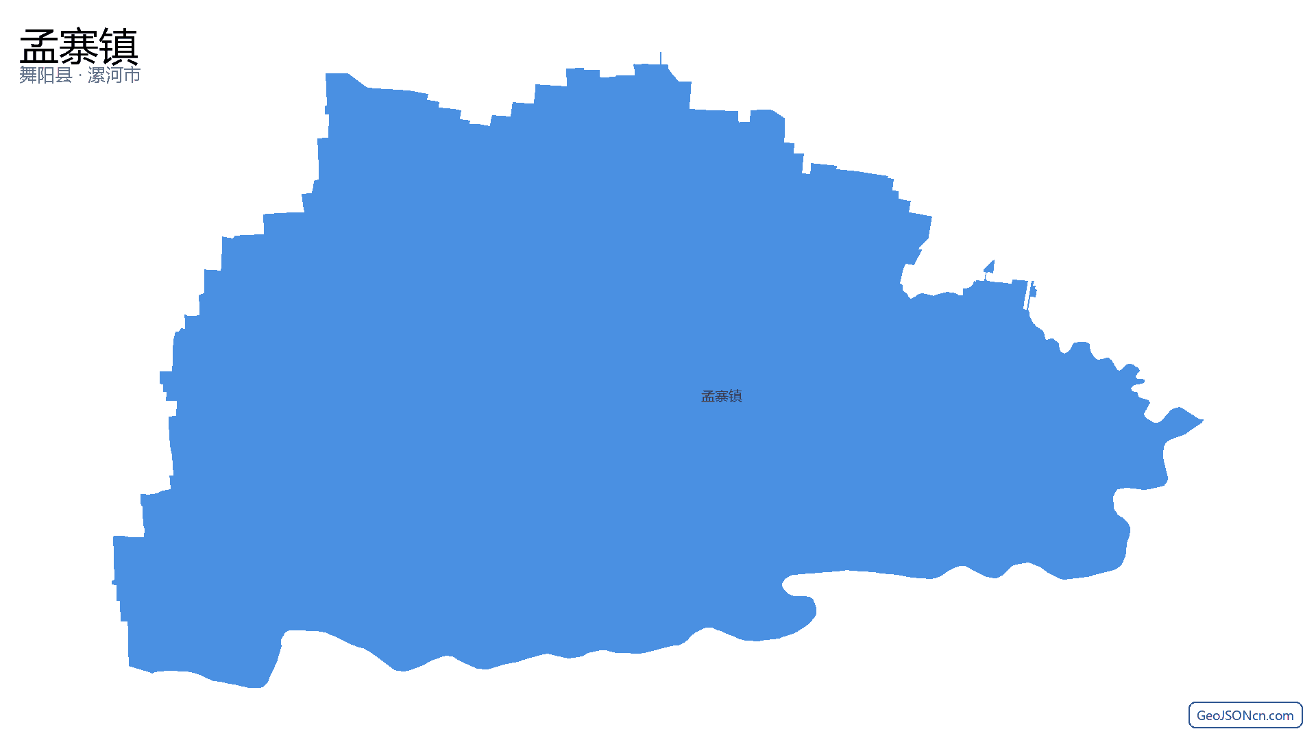 孟寨镇行政区划边界地图（舞阳县·漯河市）,提供GeoJSON、SHP矢量边界数据下载及高清地图大图(PNG/JPG) - GeoJSONcn.com