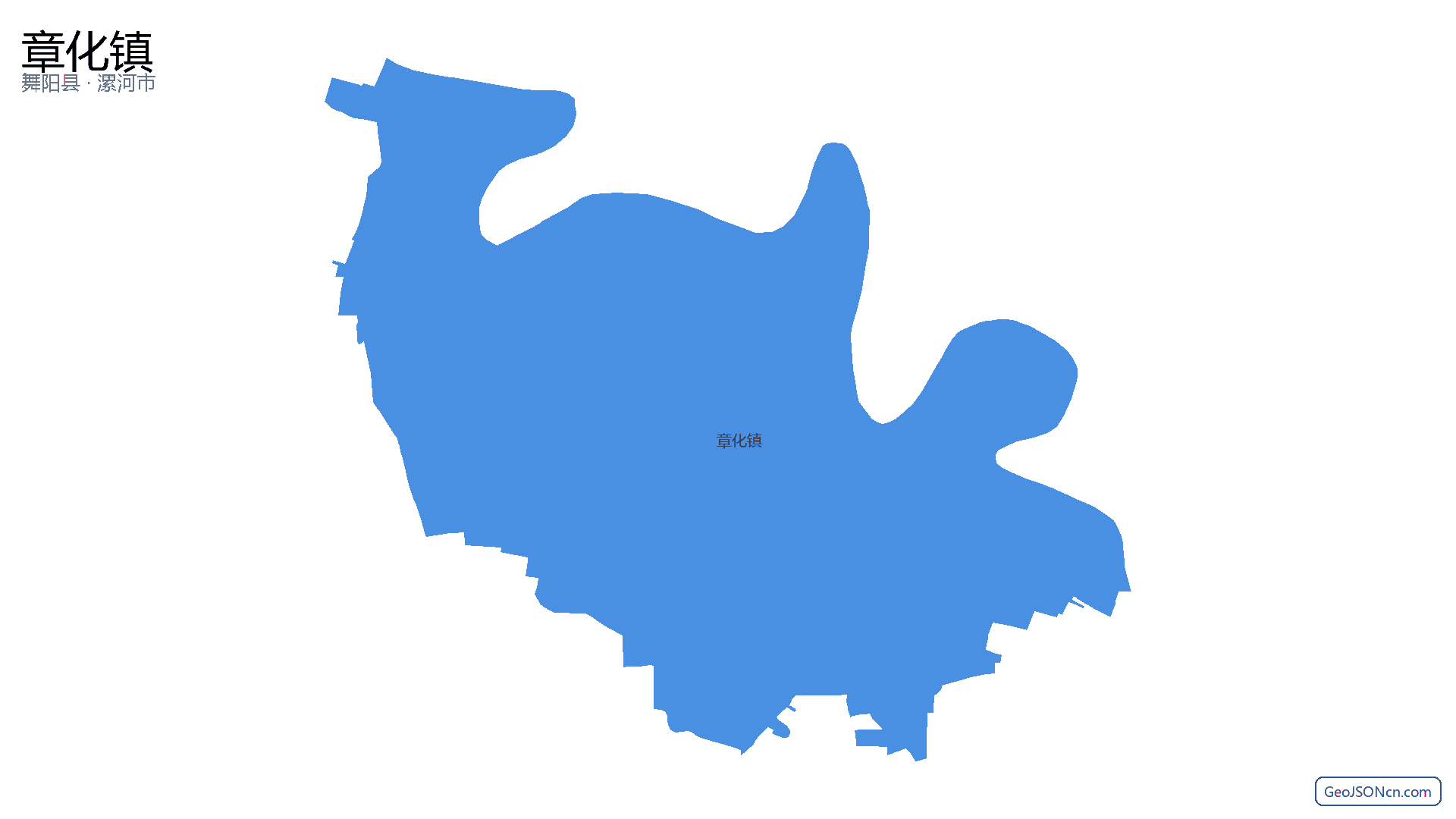 章化镇行政区划边界地图(舞阳县·漯河市),提供GeoJSON、SHP矢量边界数据下载及高清地图大图(PNG/JPG) - GeoJSONcn.com