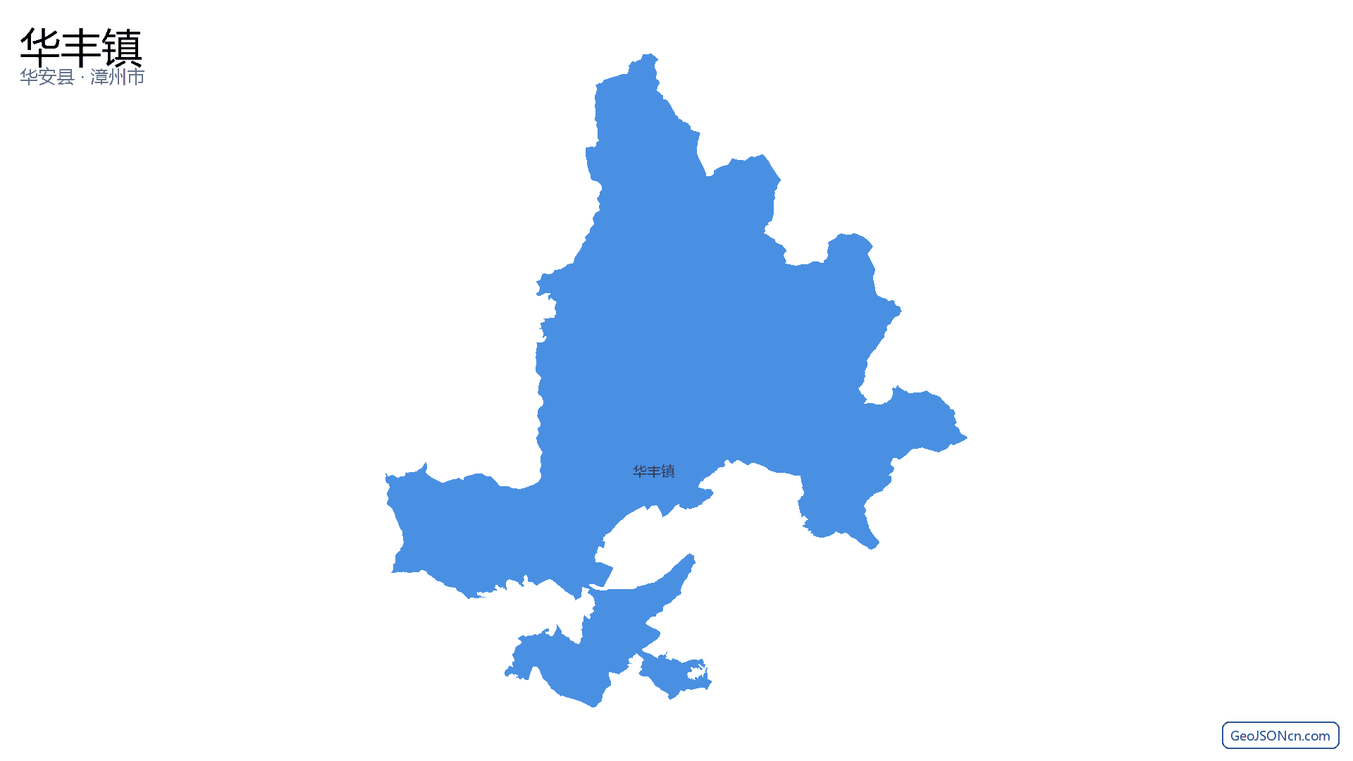 华丰镇行政区划边界地图（华安县·漳州市）,提供GeoJSON、SHP矢量边界数据下载及高清地图大图(PNG/JPG) - GeoJSONcn.com