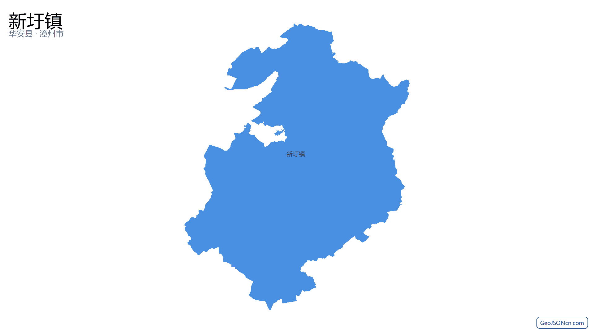 新圩镇行政区划边界地图(华安县·漳州市),提供GeoJSON、SHP矢量边界数据下载及高清地图大图(PNG/JPG) - GeoJSONcn.com
