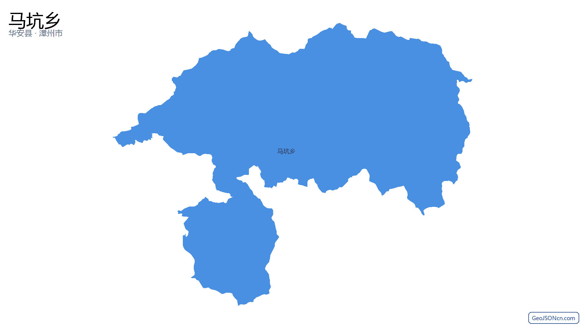 马坑乡行政区划边界地图(华安县·漳州市),提供GeoJSON、SHP矢量边界数据下载及高清地图大图(PNG/JPG) - GeoJSONcn.com