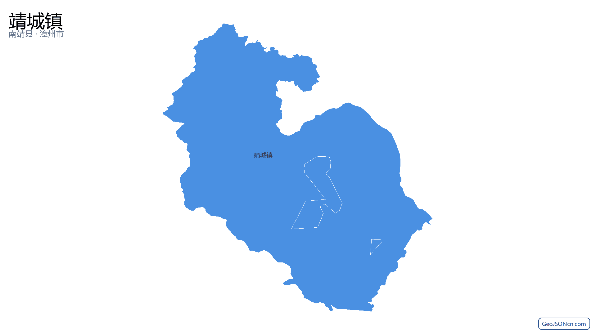 靖城镇行政区划边界地图(南靖县·漳州市),提供GeoJSON、SHP矢量边界数据下载及高清地图大图(PNG/JPG) - GeoJSONcn.com
