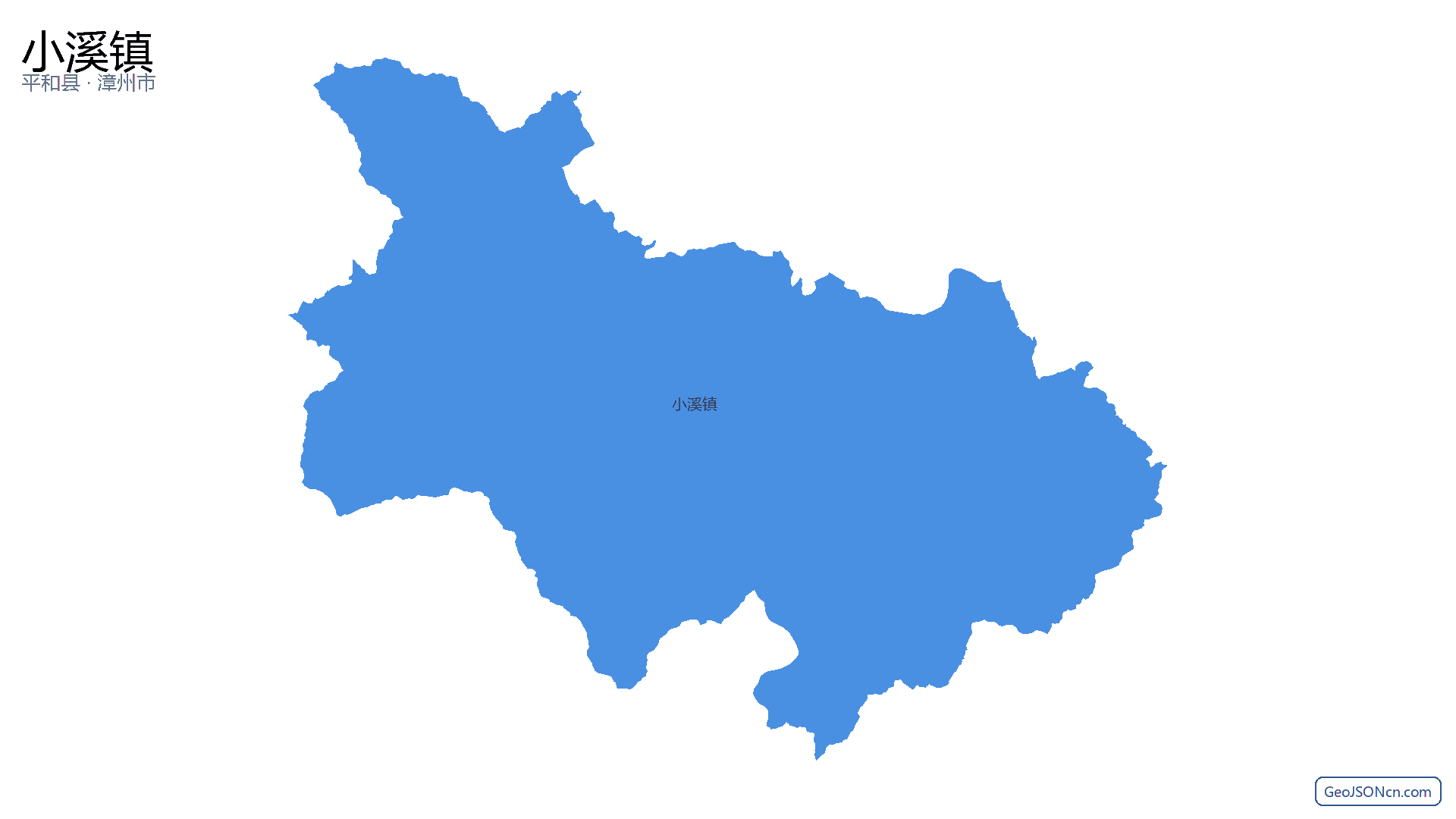 小溪镇行政区划边界地图（平和县·漳州市）,提供GeoJSON、SHP矢量边界数据下载及高清地图大图(PNG/JPG) - GeoJSONcn.com