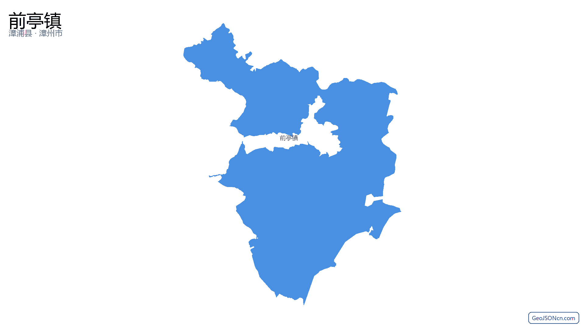 前亭镇行政区划边界地图(漳浦县·漳州市),提供GeoJSON、SHP矢量边界数据下载及高清地图大图(PNG/JPG) - GeoJSONcn.com