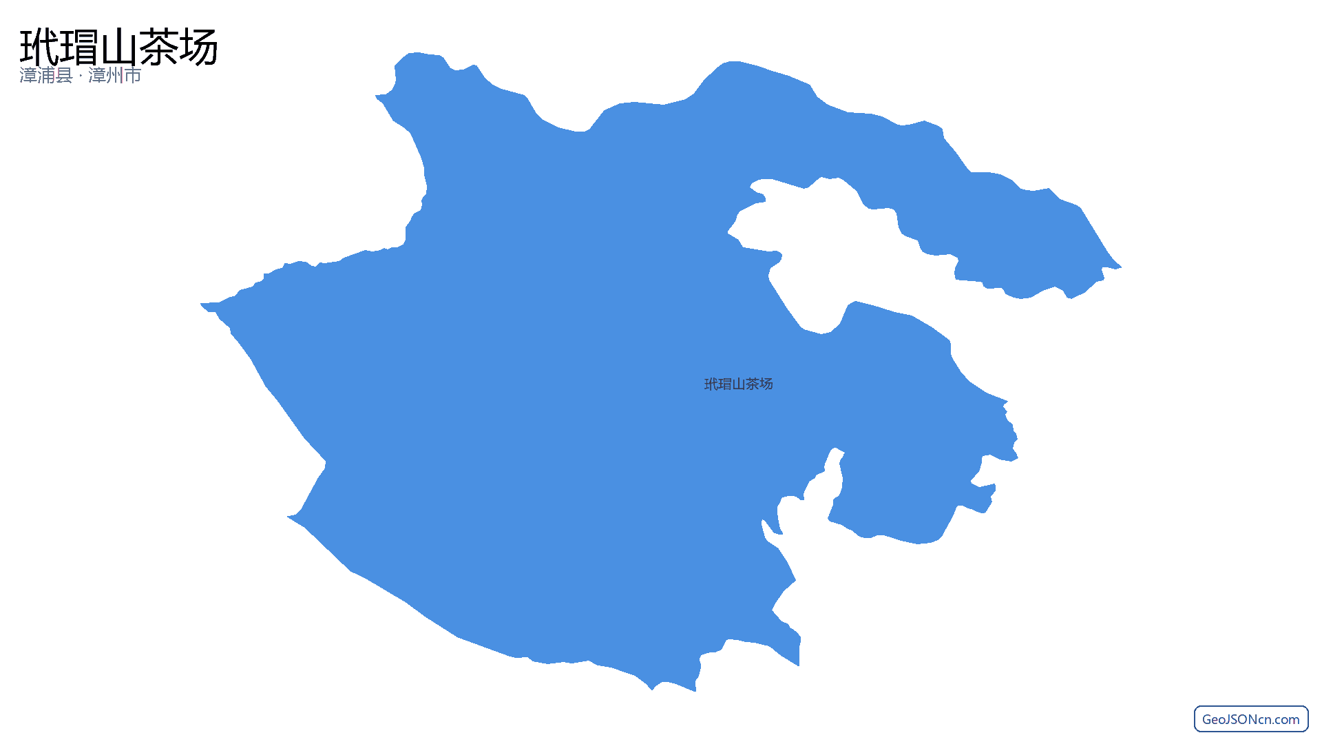 玳瑁山茶场行政区划边界地图（漳浦县·漳州市）,提供GeoJSON、SHP矢量边界数据下载及高清地图大图(PNG/JPG) - GeoJSONcn.com